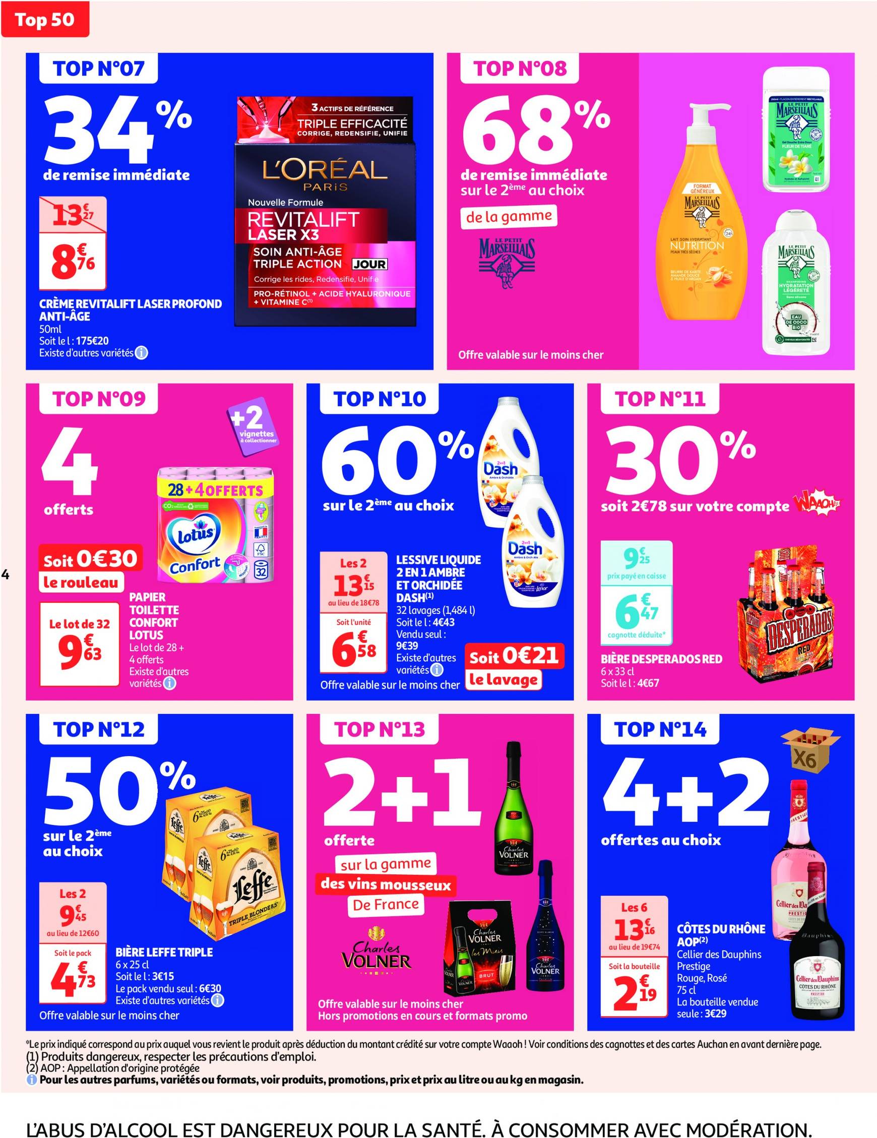 auchan - Catalogue Auchan supermarché - Les 50 offres essentielles, ça continue ! valable dès 10.09. - 15.09. - page: 4