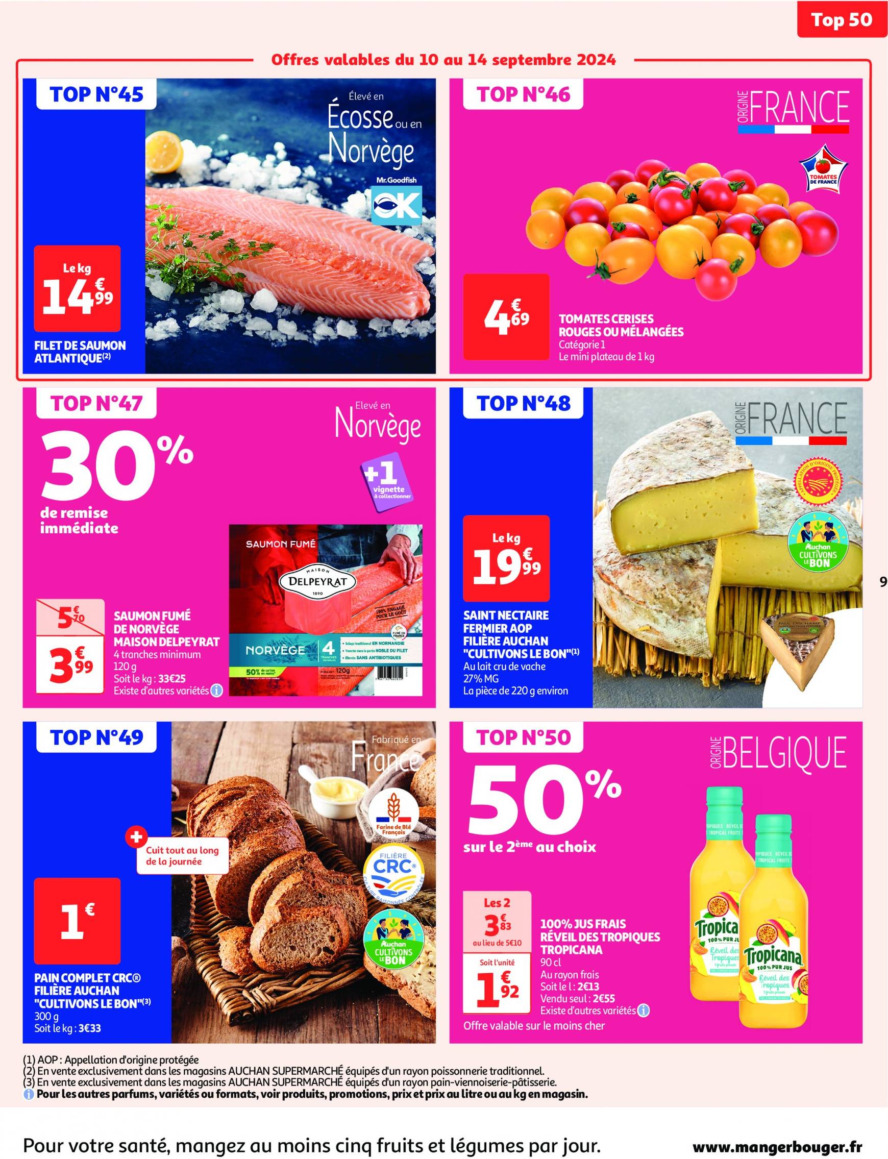 auchan - Catalogue Auchan supermarché - Les 50 offres essentielles, ça continue ! valable dès 10.09. - 15.09. - page: 9