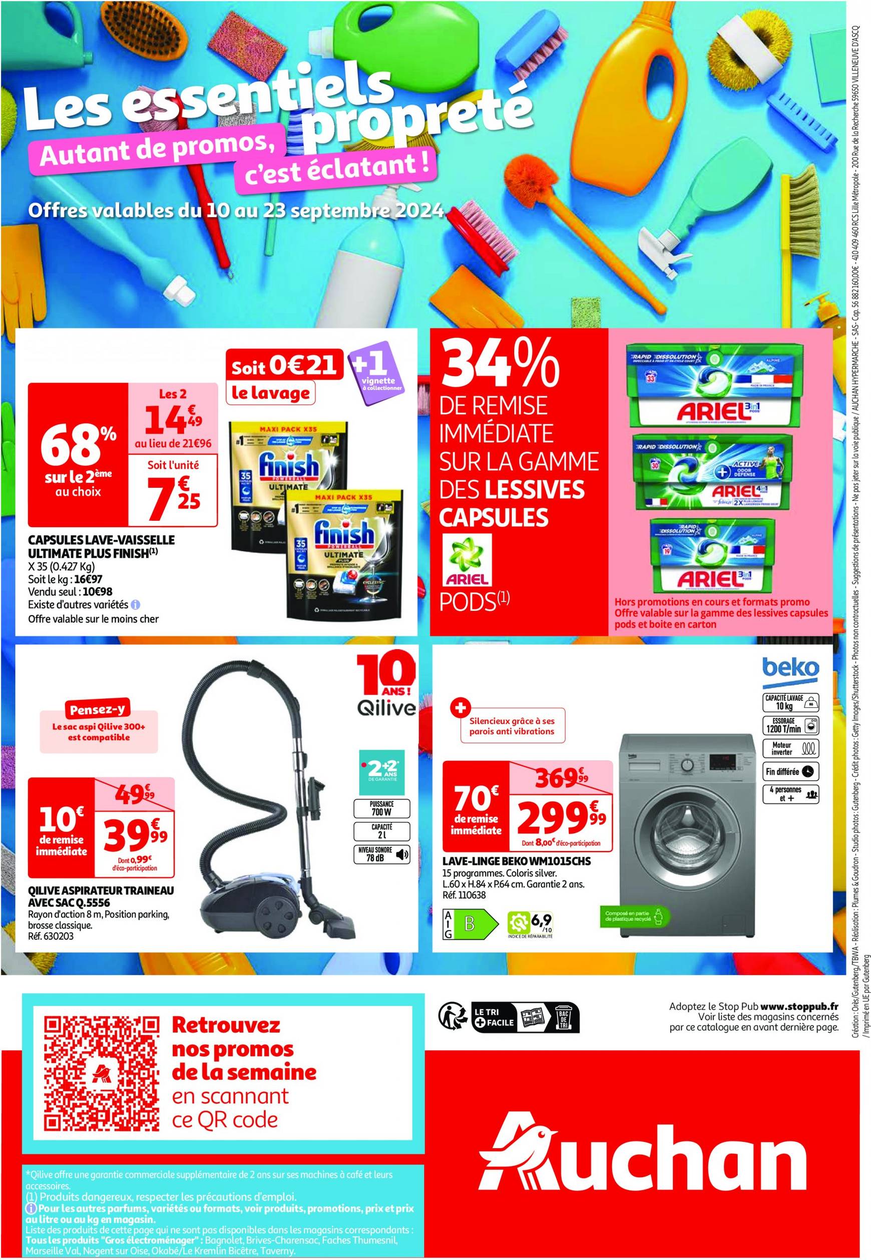 auchan - Catalogue Auchan - Les 100 offres essentielles, ça continue ! valable dès 10.09. - 16.09. - page: 64