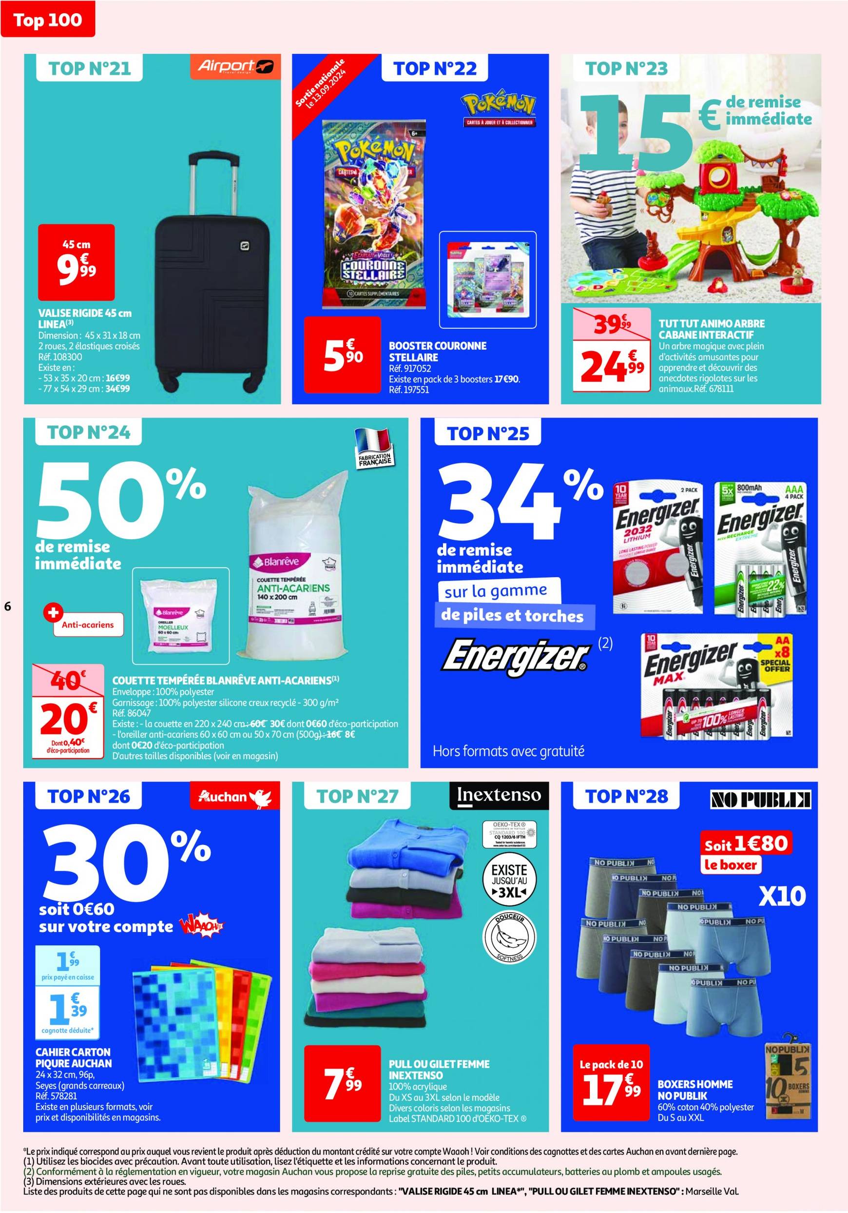 auchan - Catalogue Auchan - Les 100 offres essentielles, ça continue ! valable dès 10.09. - 16.09. - page: 6