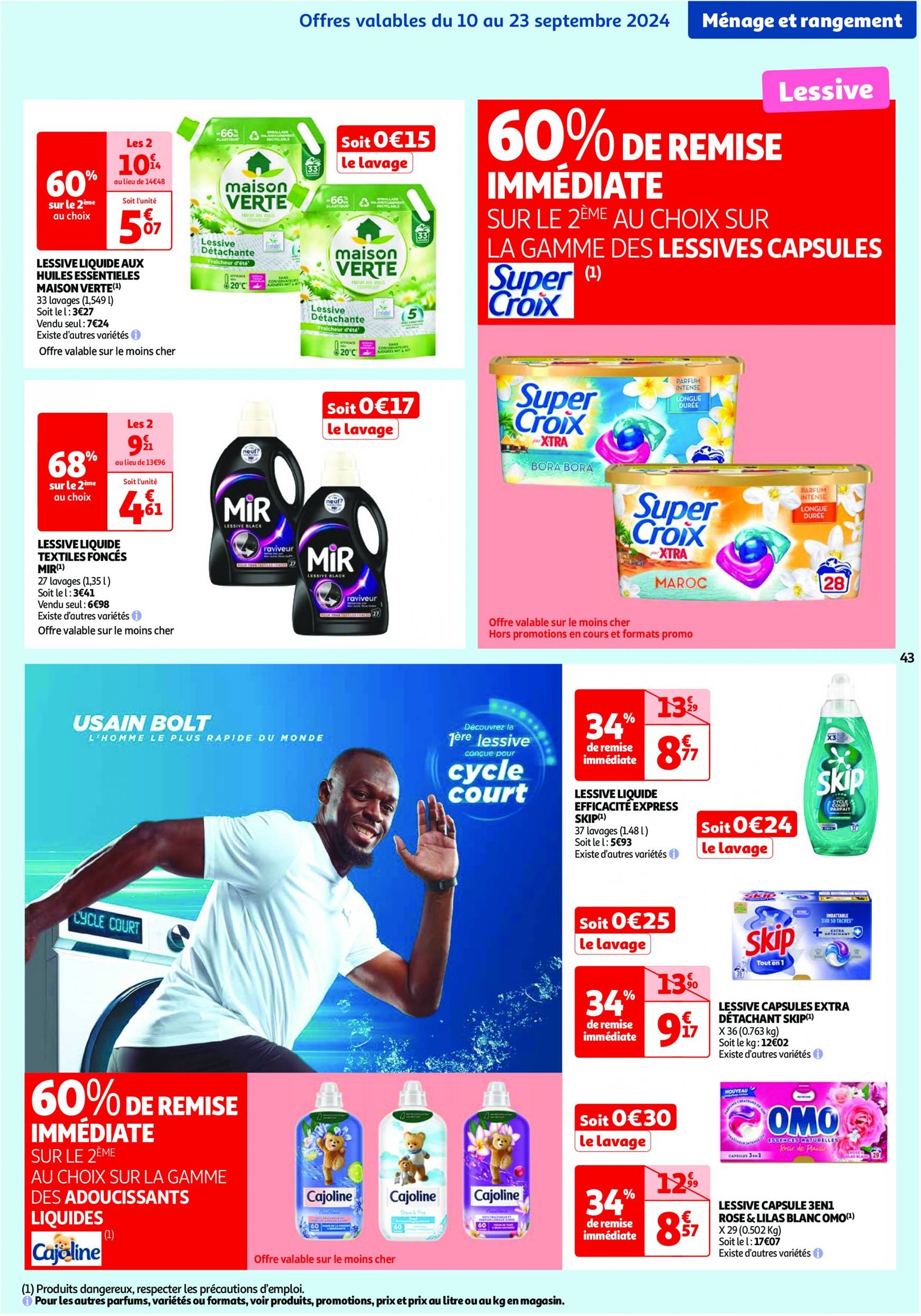 auchan - Catalogue Auchan - Les 100 offres essentielles, ça continue ! valable dès 10.09. - 16.09. - page: 43