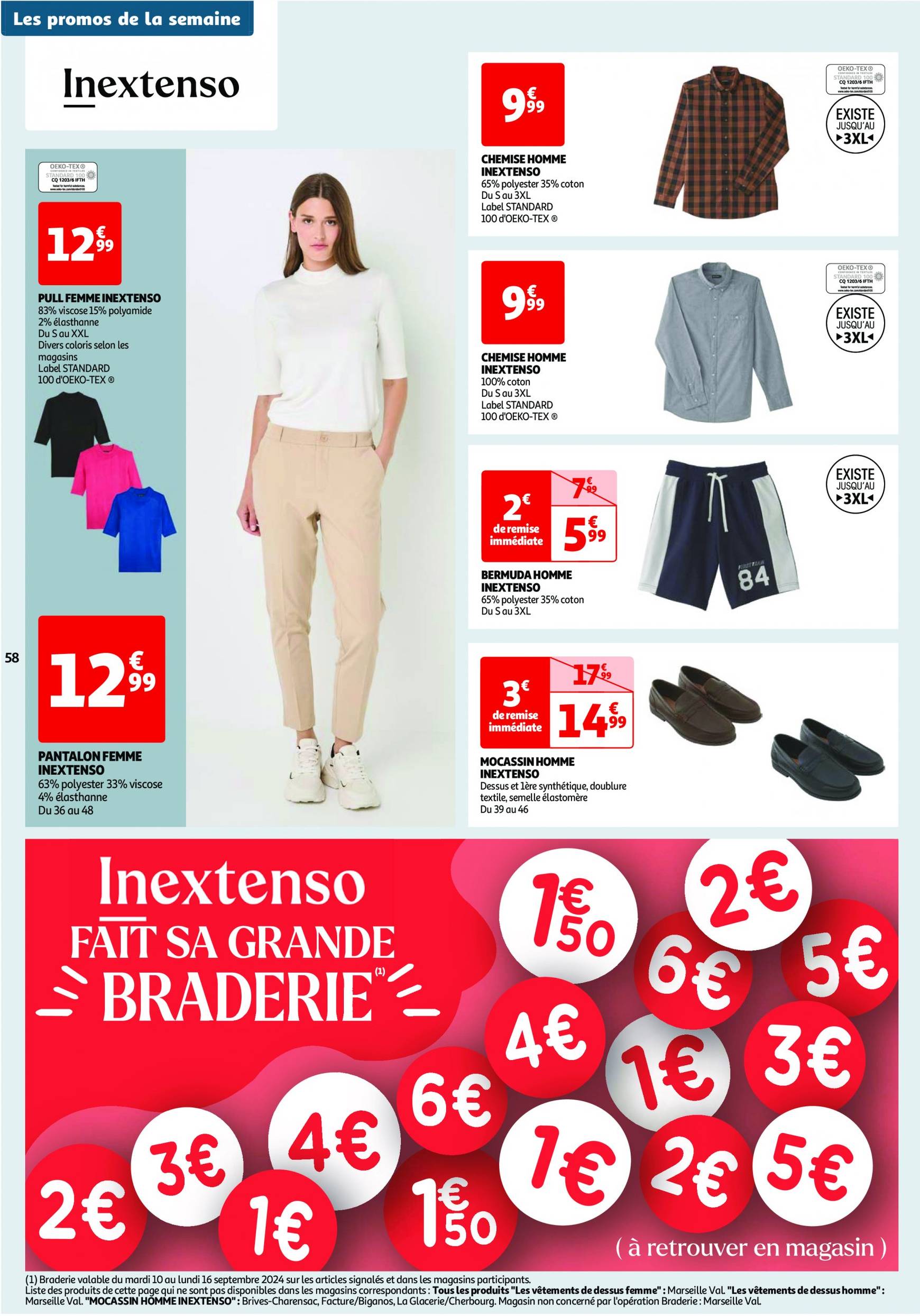 auchan - Catalogue Auchan - Les 100 offres essentielles, ça continue ! valable dès 10.09. - 16.09. - page: 58