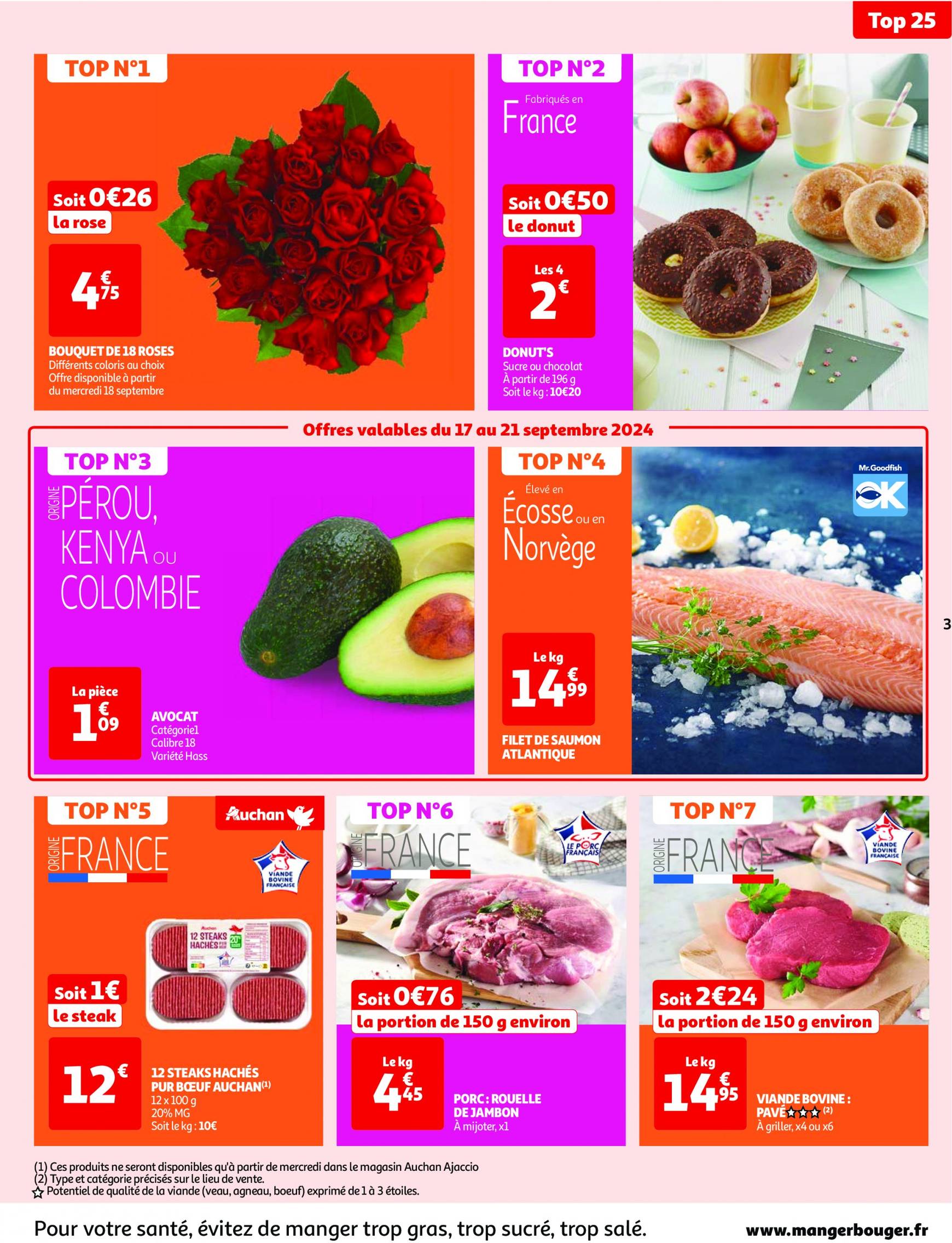 auchan - Catalogue Auchan - Septembre au top : 25 offres essentielles ! valable dès 17.09. - 23.09. - page: 3