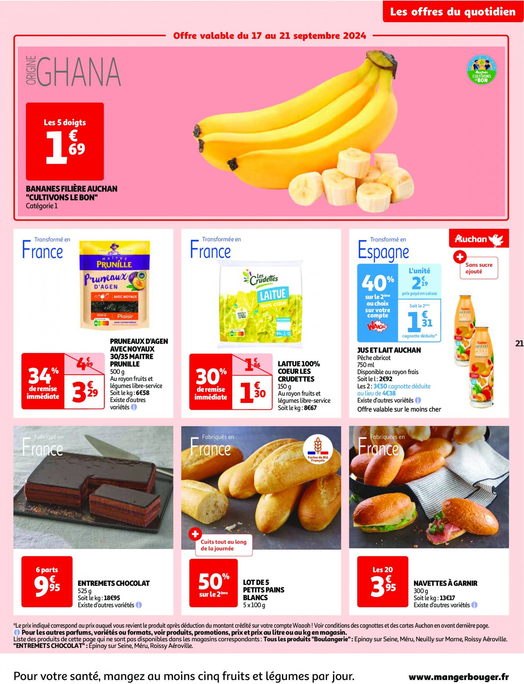 auchan - Catalogue Auchan - Septembre au top : 25 offres essentielles ! valable dès 17.09. - 23.09. - page: 21