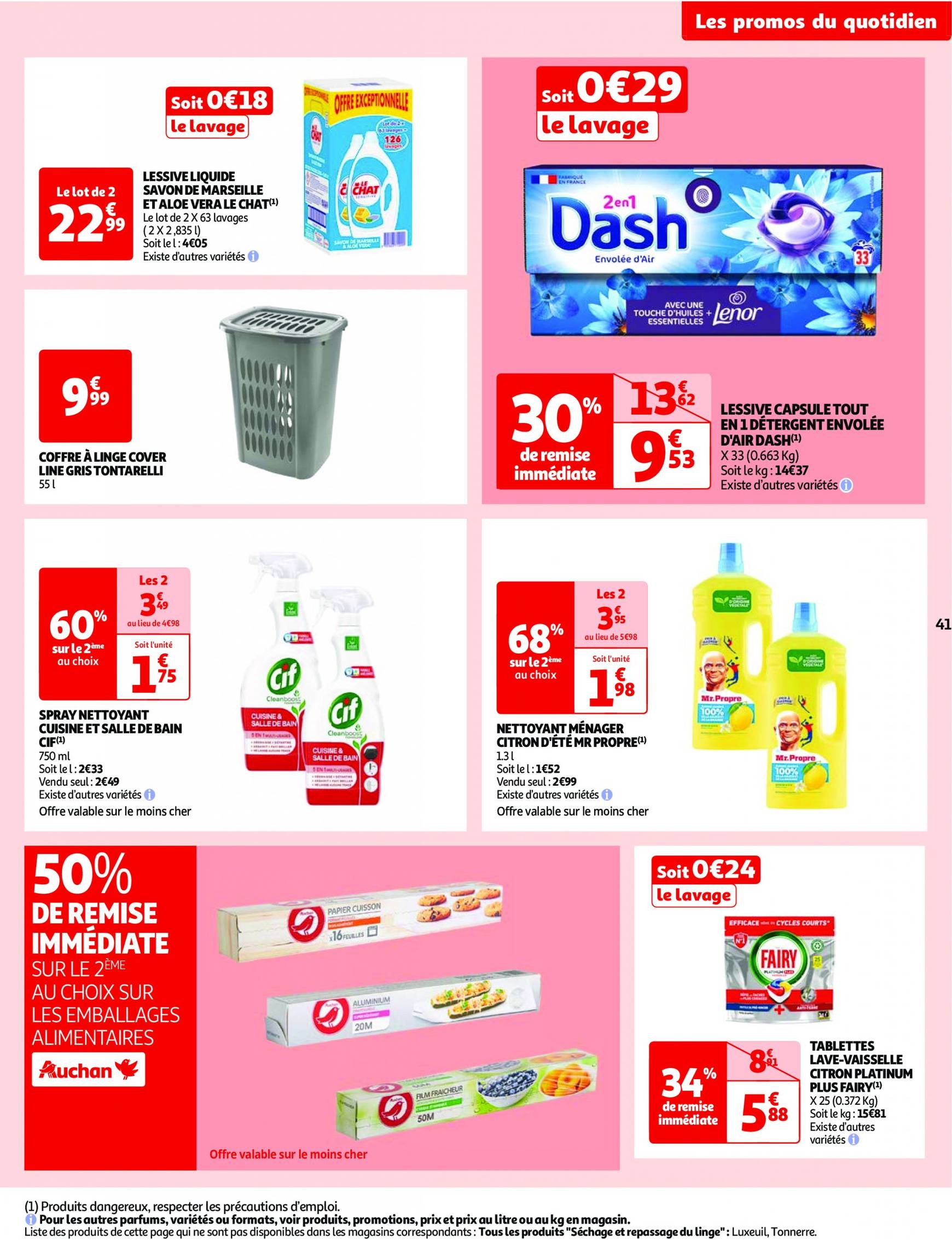 auchan - Catalogue Auchan - Septembre au top : 25 offres essentielles ! valable dès 17.09. - 23.09. - page: 41