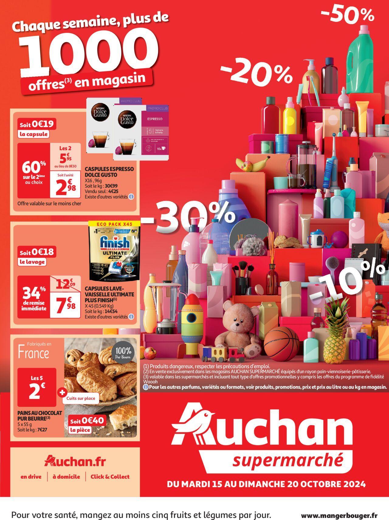 auchan - Auchan Faites le plein de promos dans votre super à partir du 15/10/2024 - 20/10/2024 - page: 1