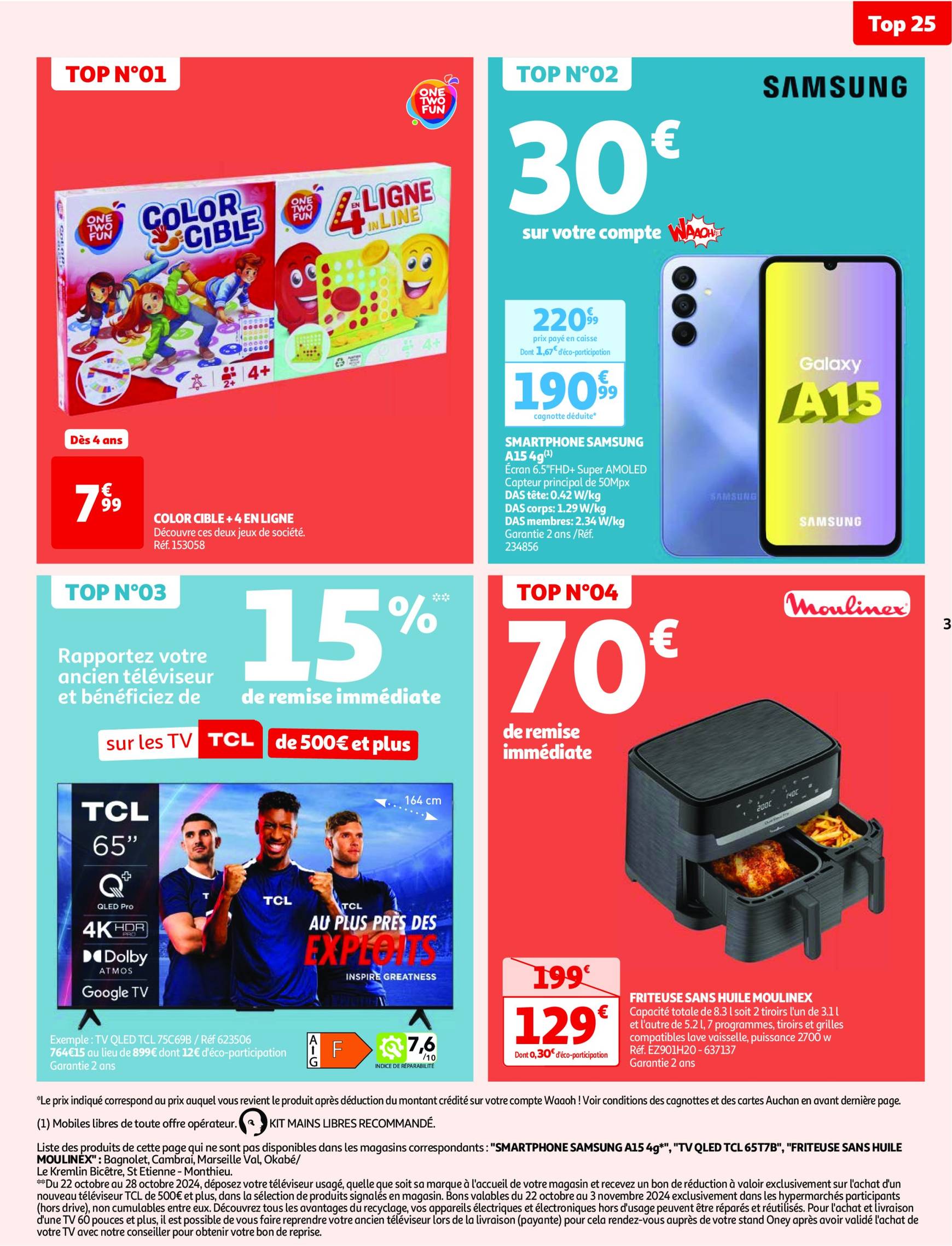 auchan - Catalogue Auchan - Une semaine d'offres à prix cassés valable dès 22.10. - 28.10. - page: 3