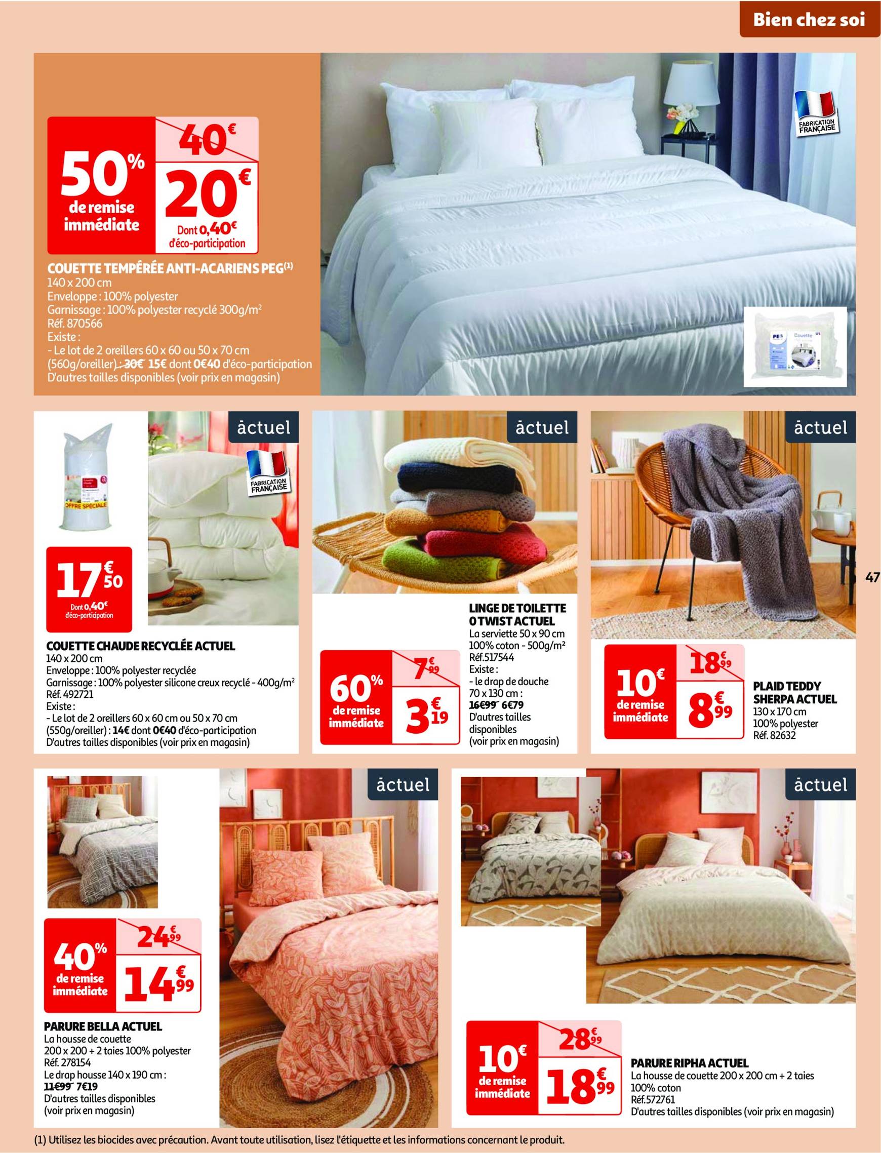 auchan - Catalogue Auchan - Une semaine d'offres à prix cassés valable dès 22.10. - 28.10. - page: 47