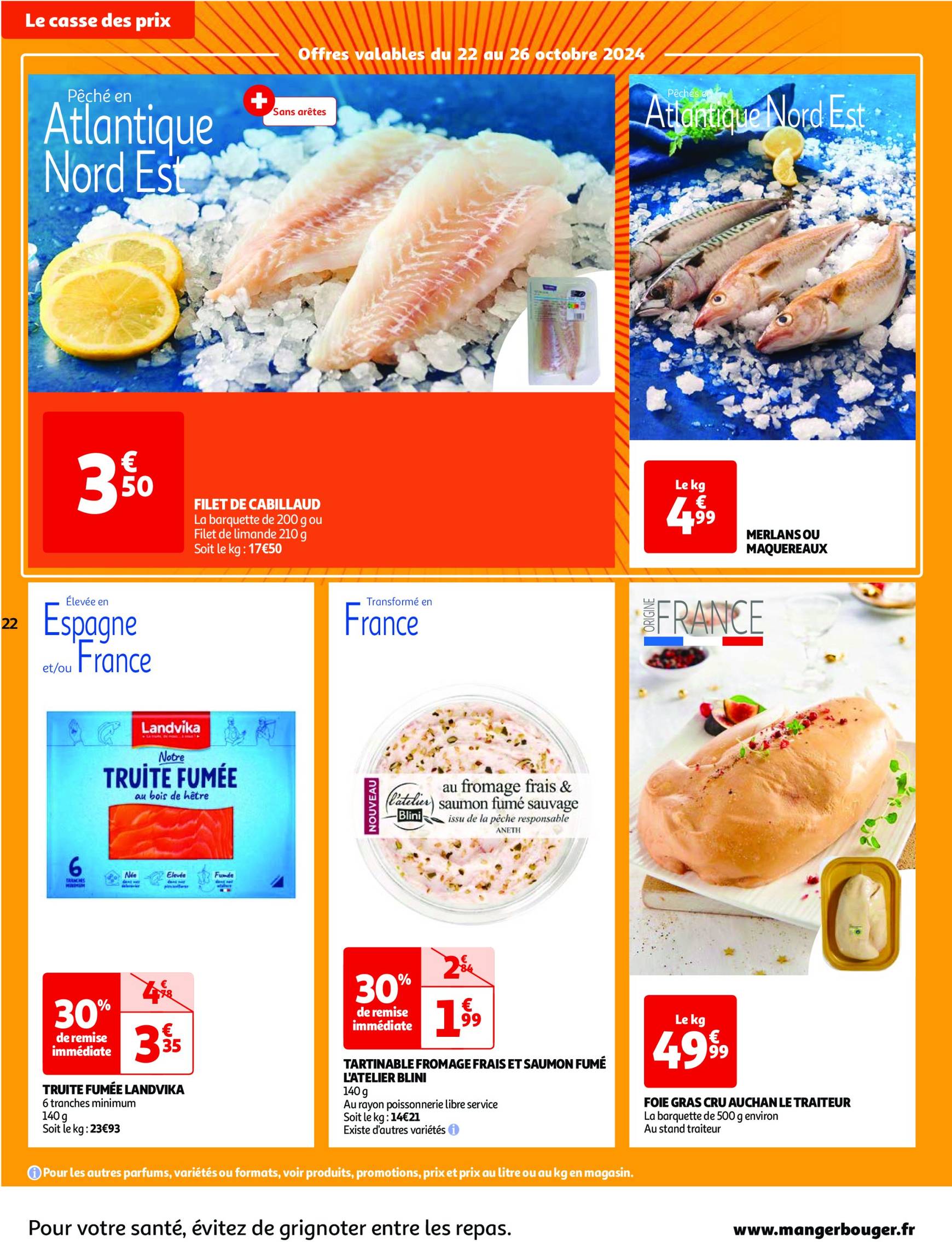 auchan - Catalogue Auchan - Une semaine d'offres à prix cassés valable dès 22.10. - 28.10. - page: 22