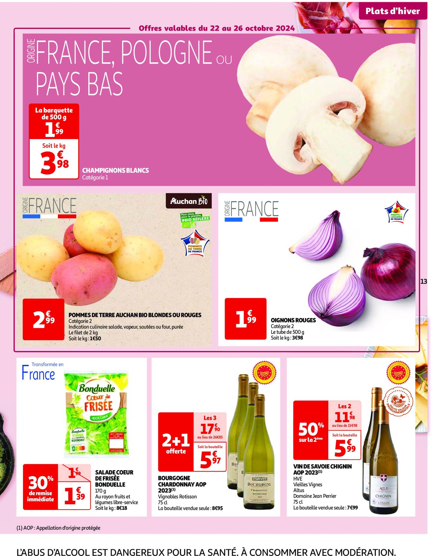 auchan - Catalogue Auchan - Une semaine d'offres à prix cassés valable dès 22.10. - 28.10. - page: 13