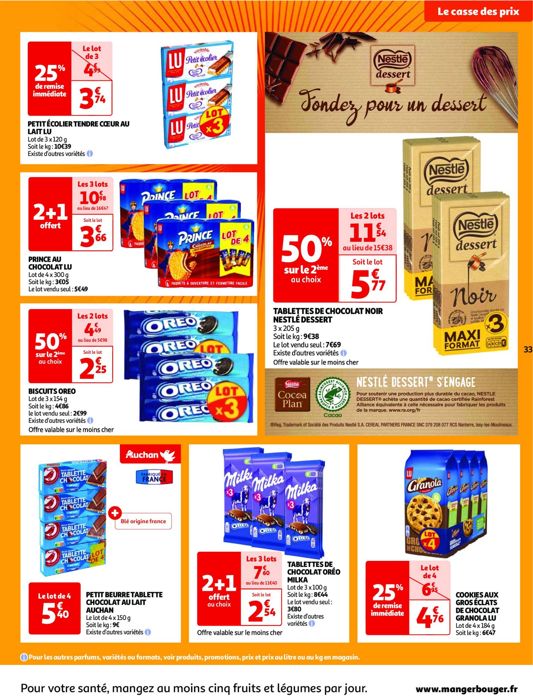 auchan - Catalogue Auchan - Une semaine d'offres à prix cassés valable dès 22.10. - 28.10. - page: 33