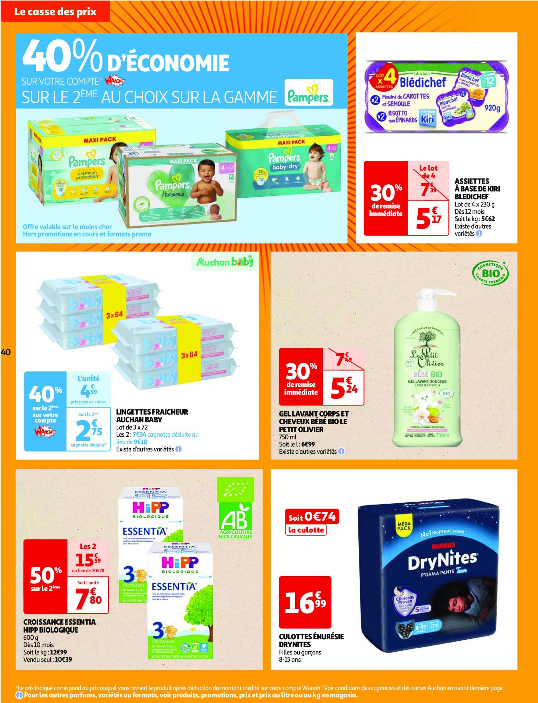 auchan - Catalogue Auchan - Une semaine d'offres à prix cassés valable dès 22.10. - 28.10. - page: 40