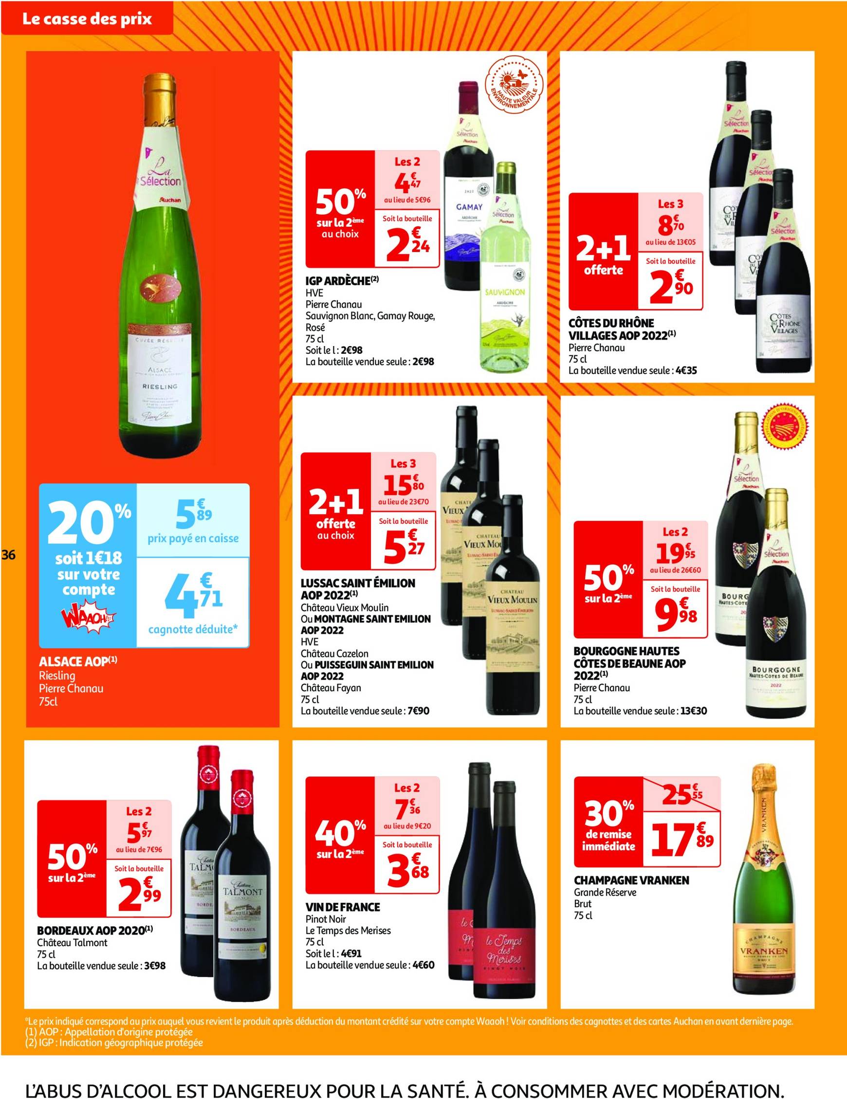 auchan - Catalogue Auchan - Une semaine d'offres à prix cassés valable dès 22.10. - 28.10. - page: 36