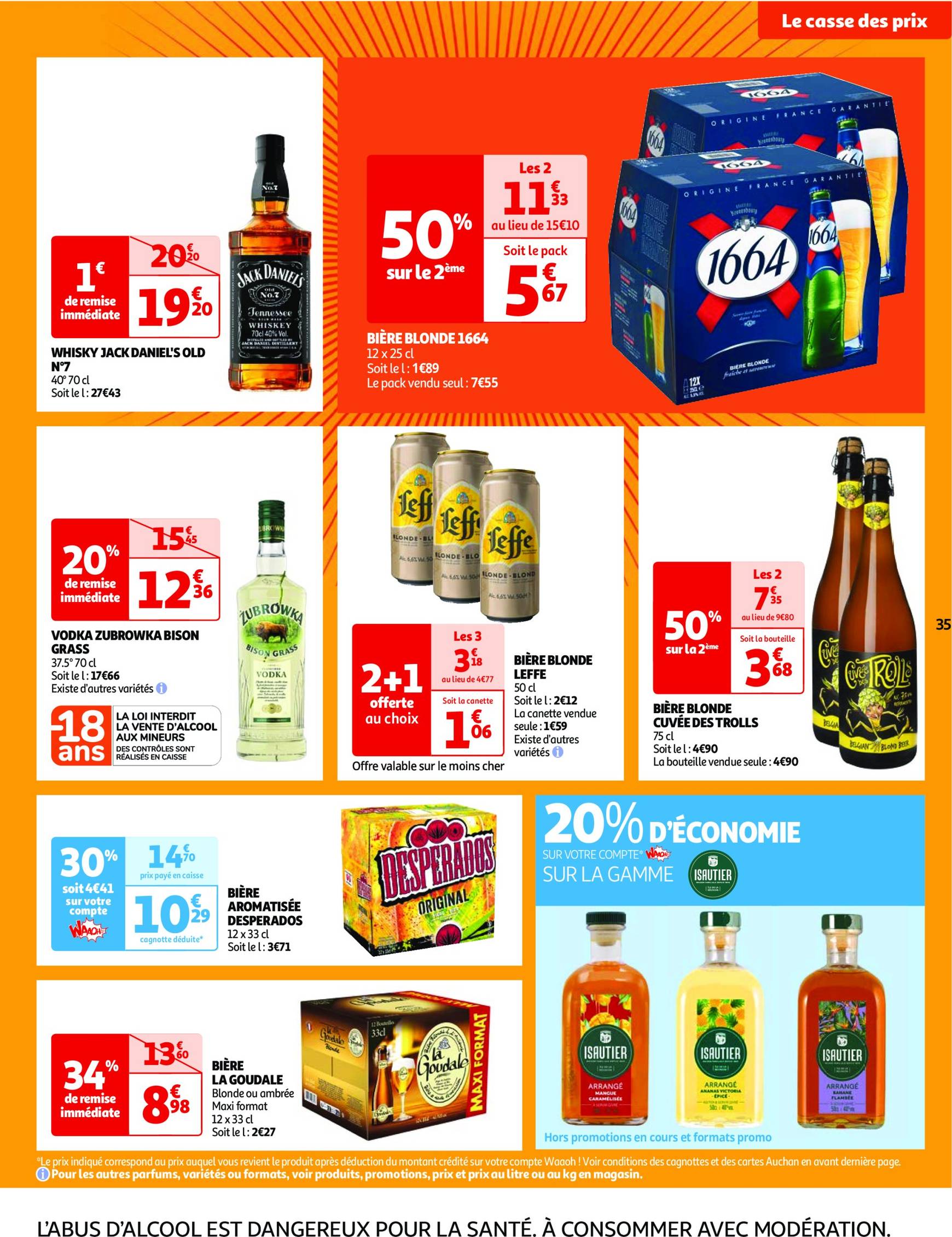 auchan - Catalogue Auchan - Une semaine d'offres à prix cassés valable dès 22.10. - 28.10. - page: 35