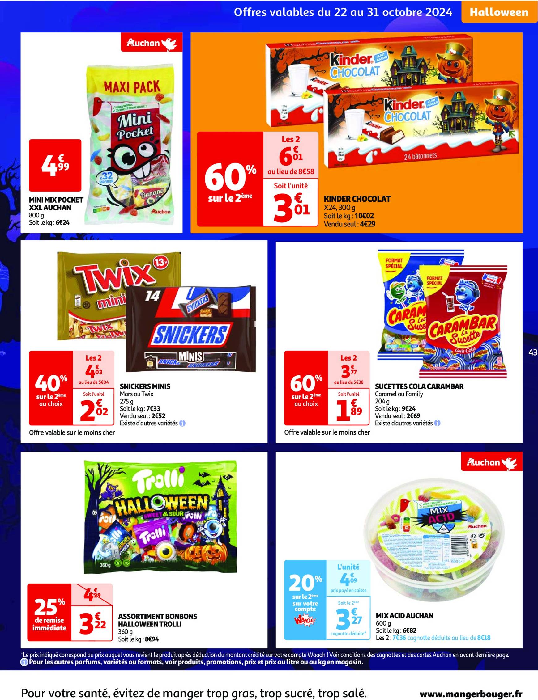 auchan - Catalogue Auchan - Une semaine d'offres à prix cassés valable dès 22.10. - 28.10. - page: 43