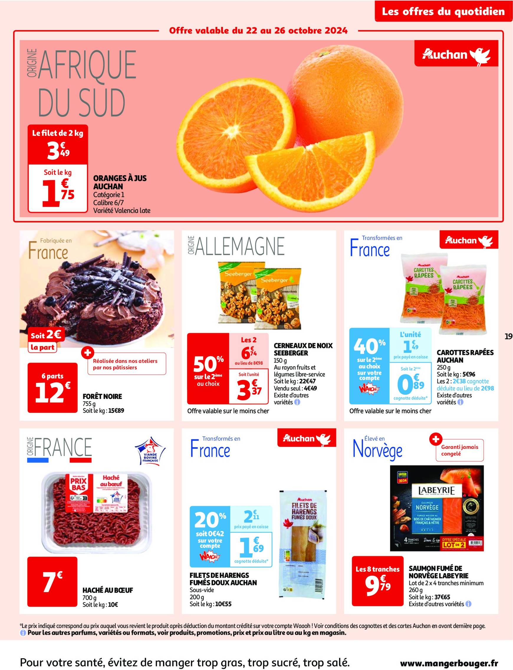 auchan - Catalogue Auchan - Une semaine d'offres à prix cassés valable dès 22.10. - 28.10. - page: 19