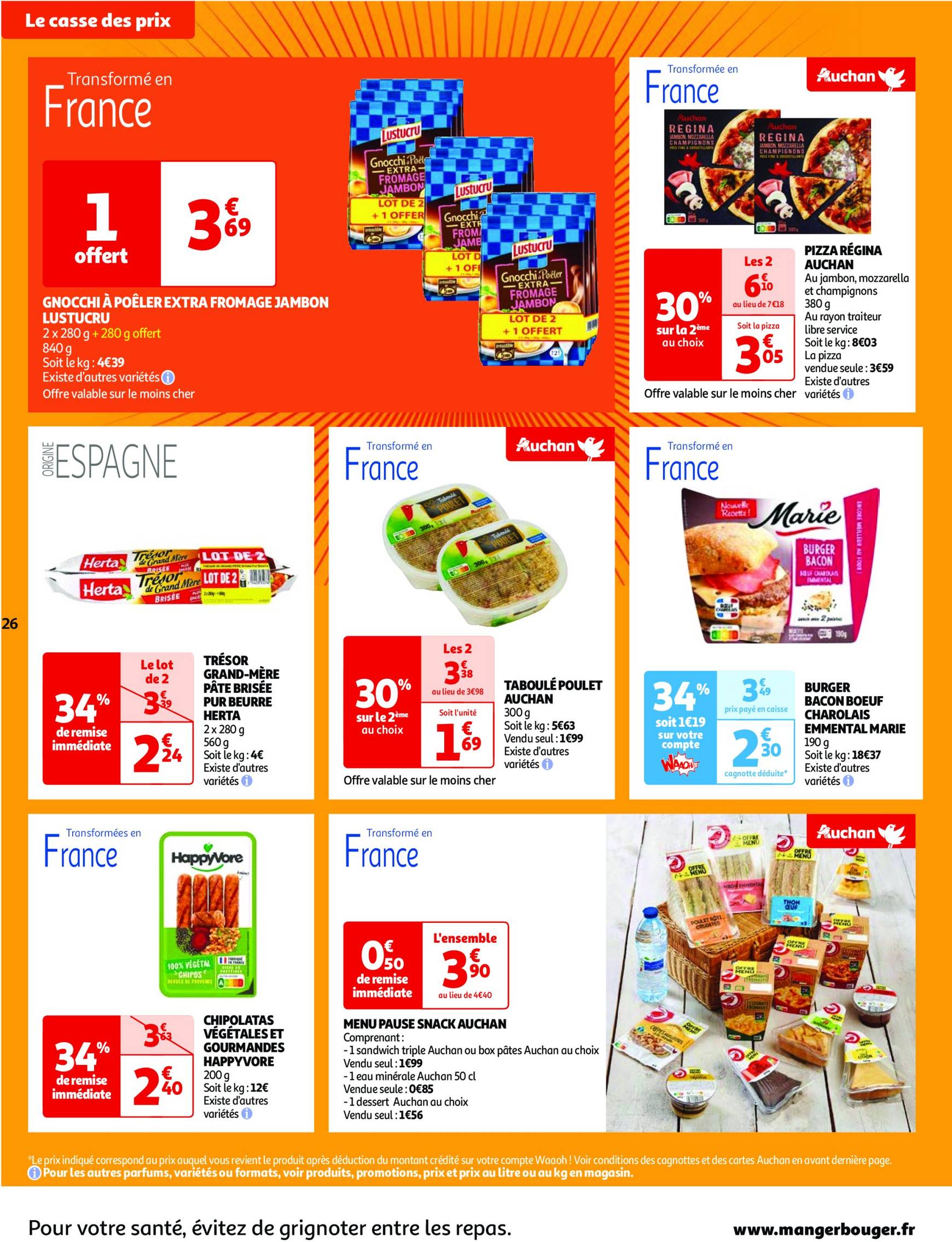 auchan - Catalogue Auchan - Une semaine d'offres à prix cassés valable dès 22.10. - 28.10. - page: 26