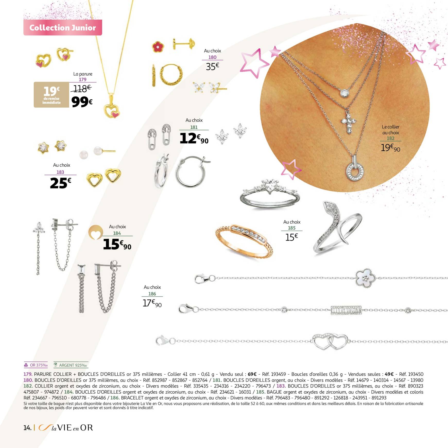 auchan - Catalogue Auchan - La VIE en OR : collection cadeaux bijoux valable dès 22.10. - 31.12. - page: 14