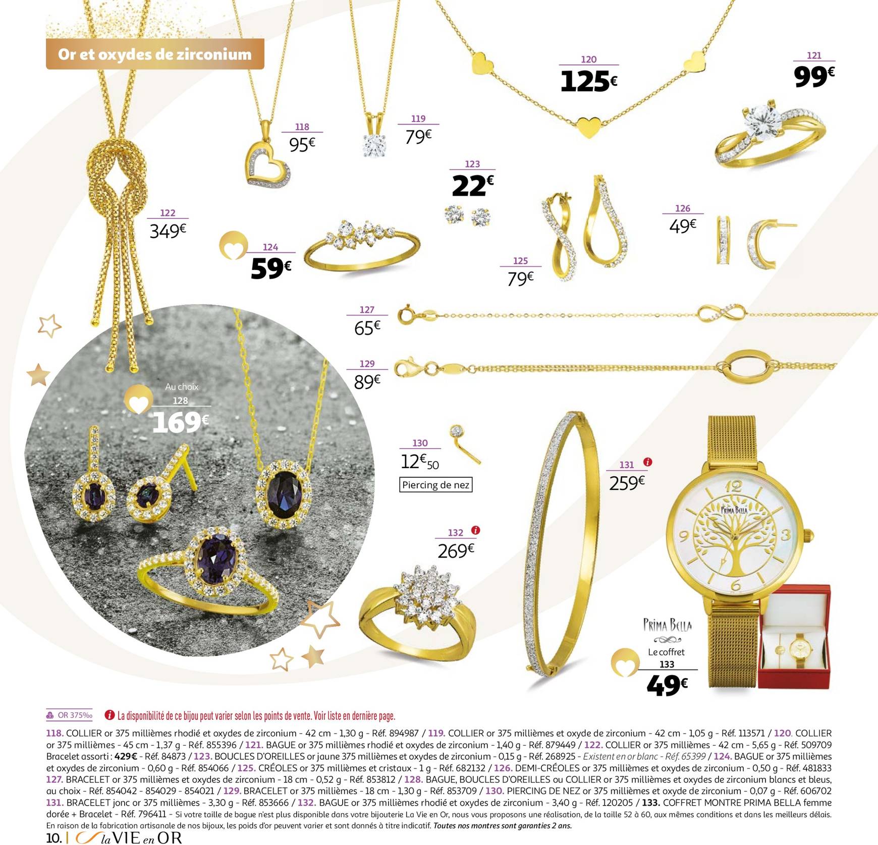 auchan - Catalogue Auchan - La VIE en OR : collection cadeaux bijoux valable dès 22.10. - 31.12. - page: 10