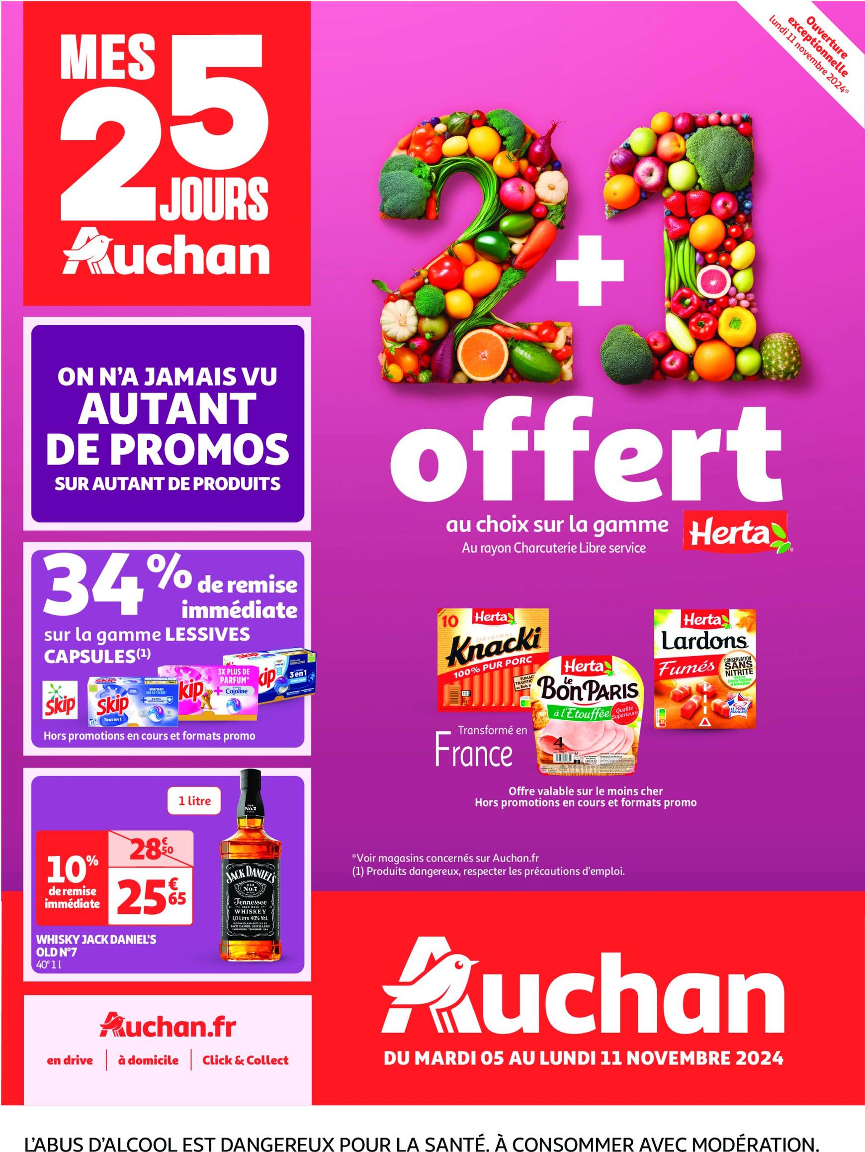 auchan - Catalogue Auchan - Mes 25 jours Auchan, ça continue ! valable dès 05.11. - 11.11.