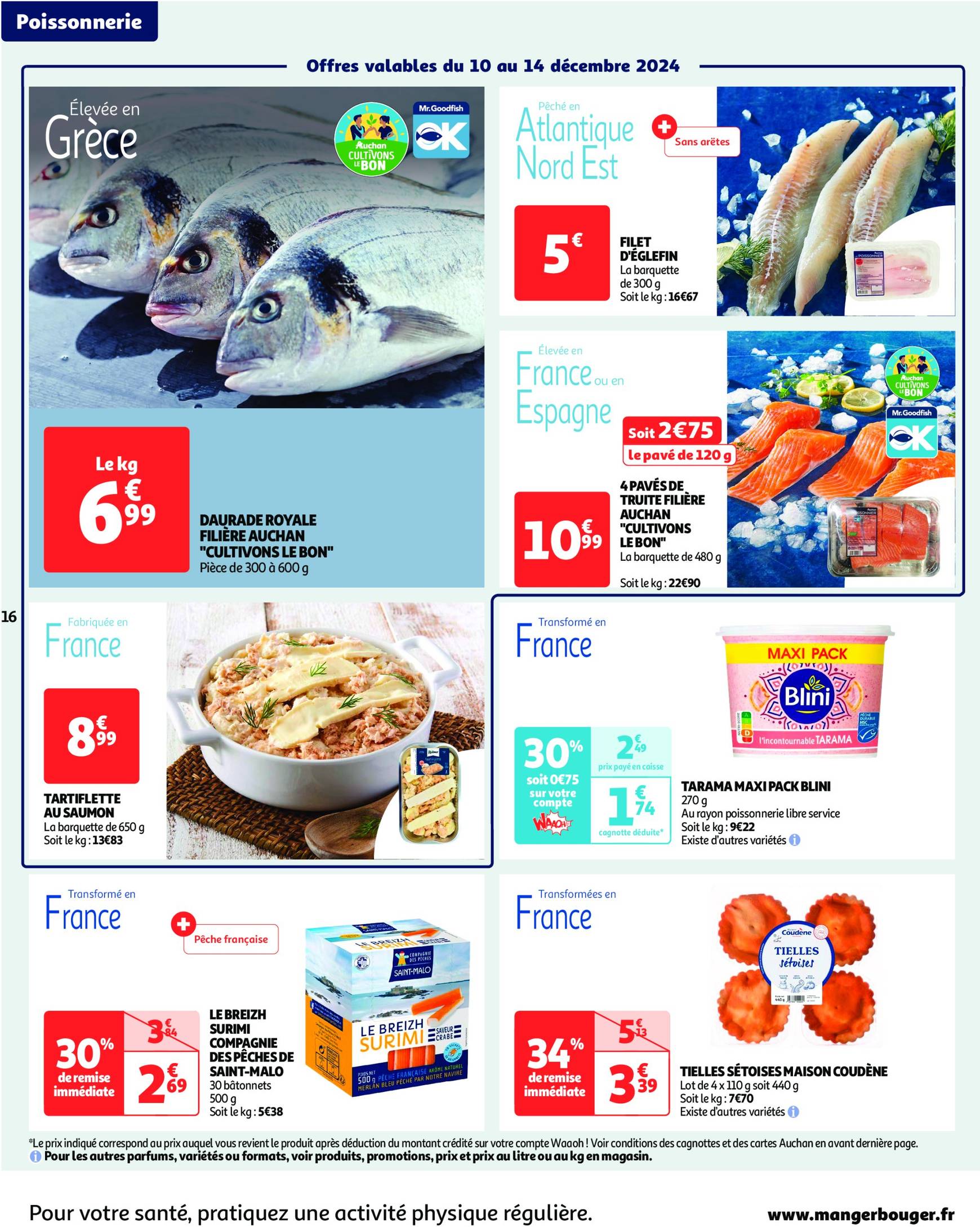 auchan - Catalogue Auchan - 25 offres à prix essentiels valable dès 10/12 - 16/12 - page: 16