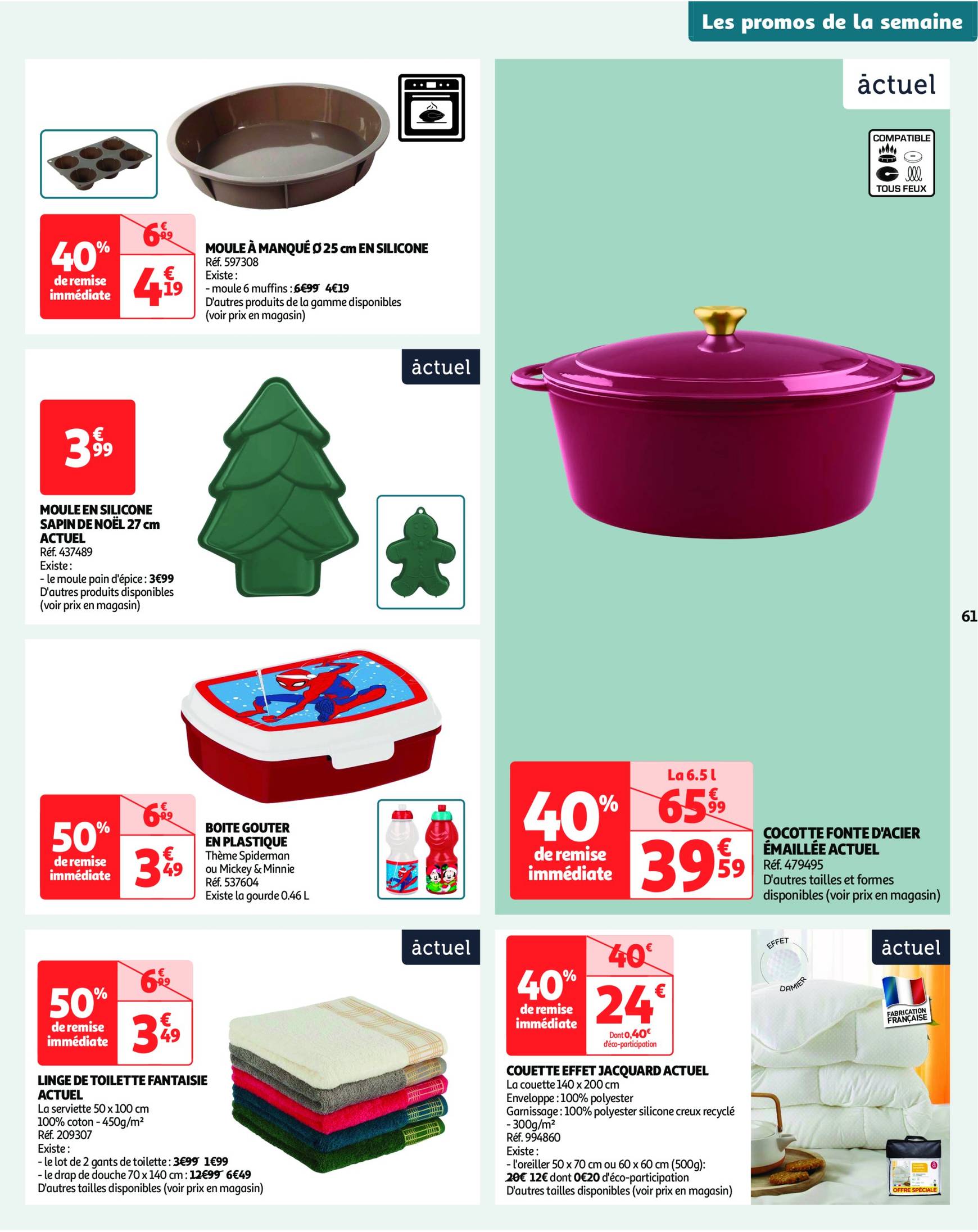 auchan - Catalogue Auchan - 25 offres à prix essentiels valable dès 10/12 - 16/12 - page: 61