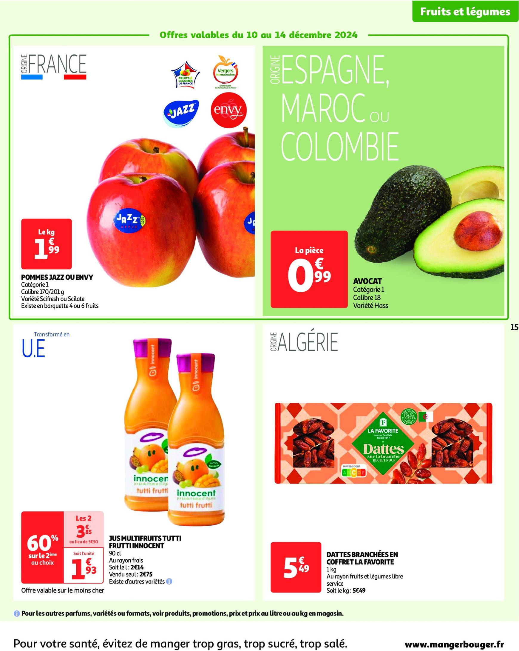 auchan - Catalogue Auchan - 25 offres à prix essentiels valable dès 10/12 - 16/12 - page: 15