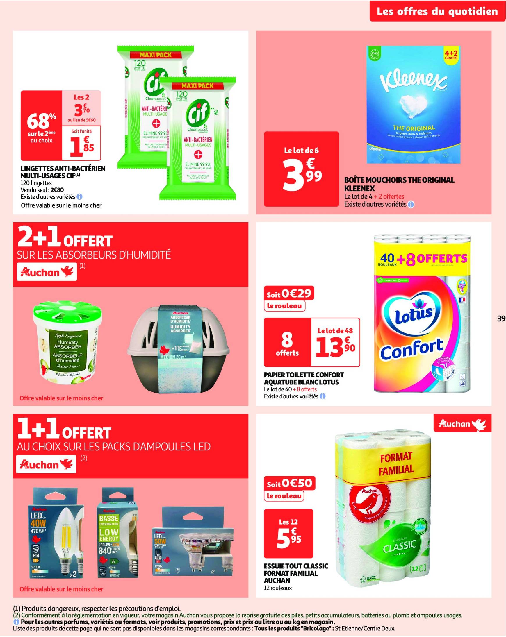 auchan - Catalogue Auchan - 25 offres à prix essentiels valable dès 10/12 - 16/12 - page: 39