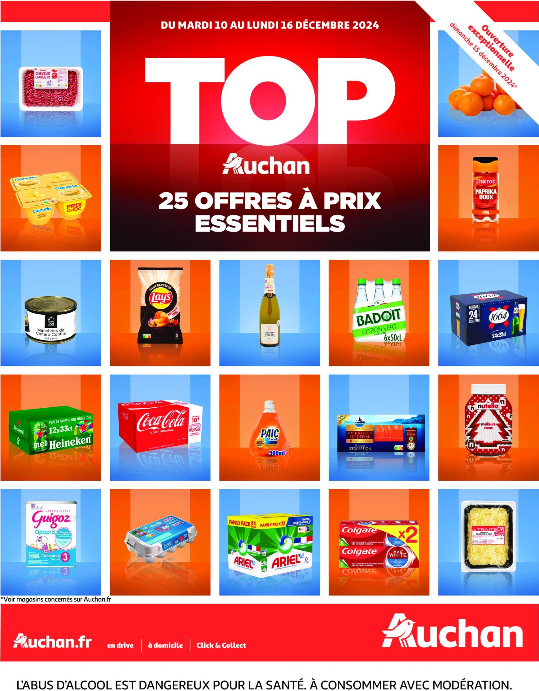 auchan - Catalogue Auchan - 25 offres à prix essentiels valable dès 10/12 - 16/12