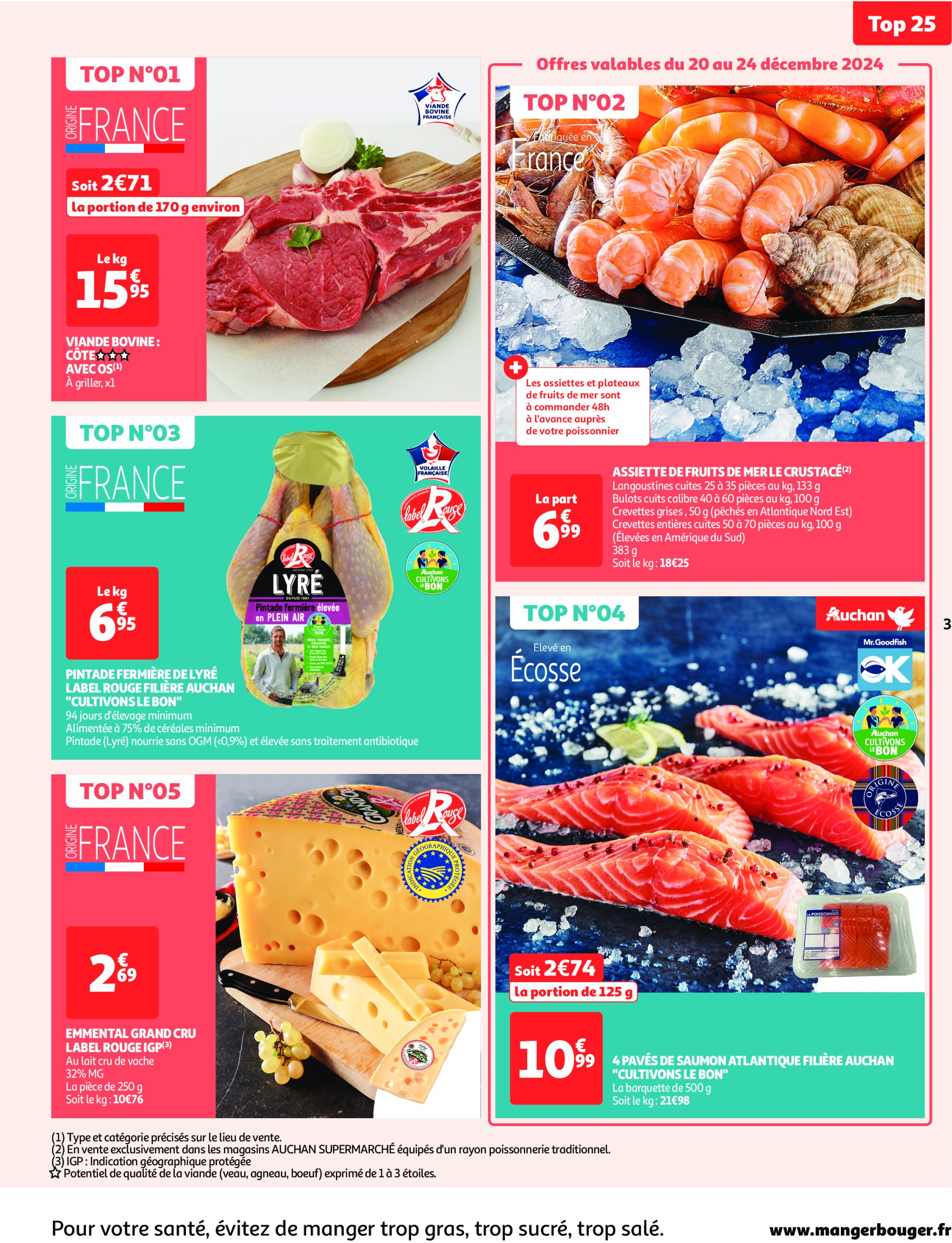 auchan - Catalogue Auchan supermarché - Fêtons Noël dans votre super valable dès 17/12 - 24/12 - page: 3