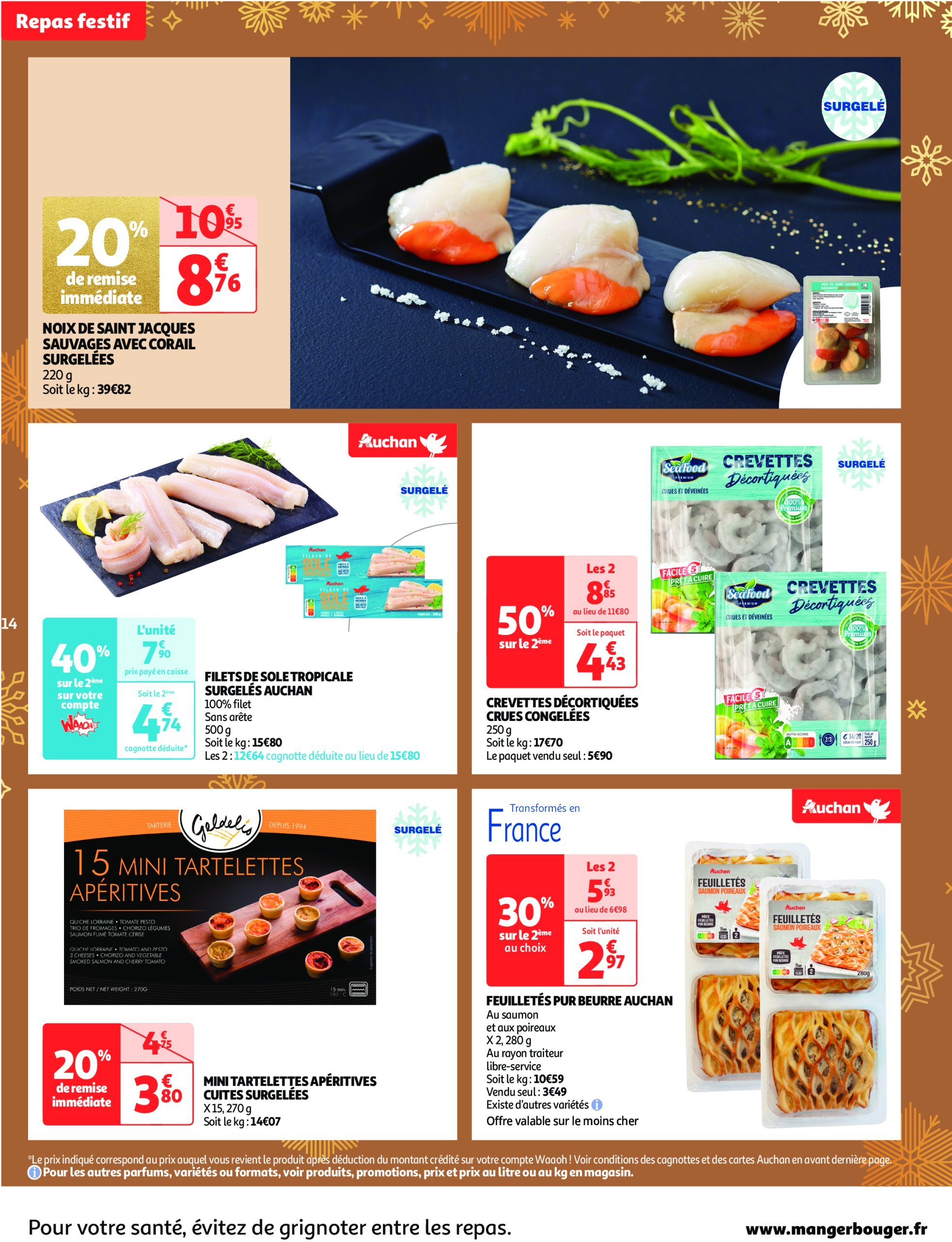 auchan - Catalogue Auchan supermarché - Fêtons Noël dans votre super valable dès 17/12 - 24/12 - page: 14