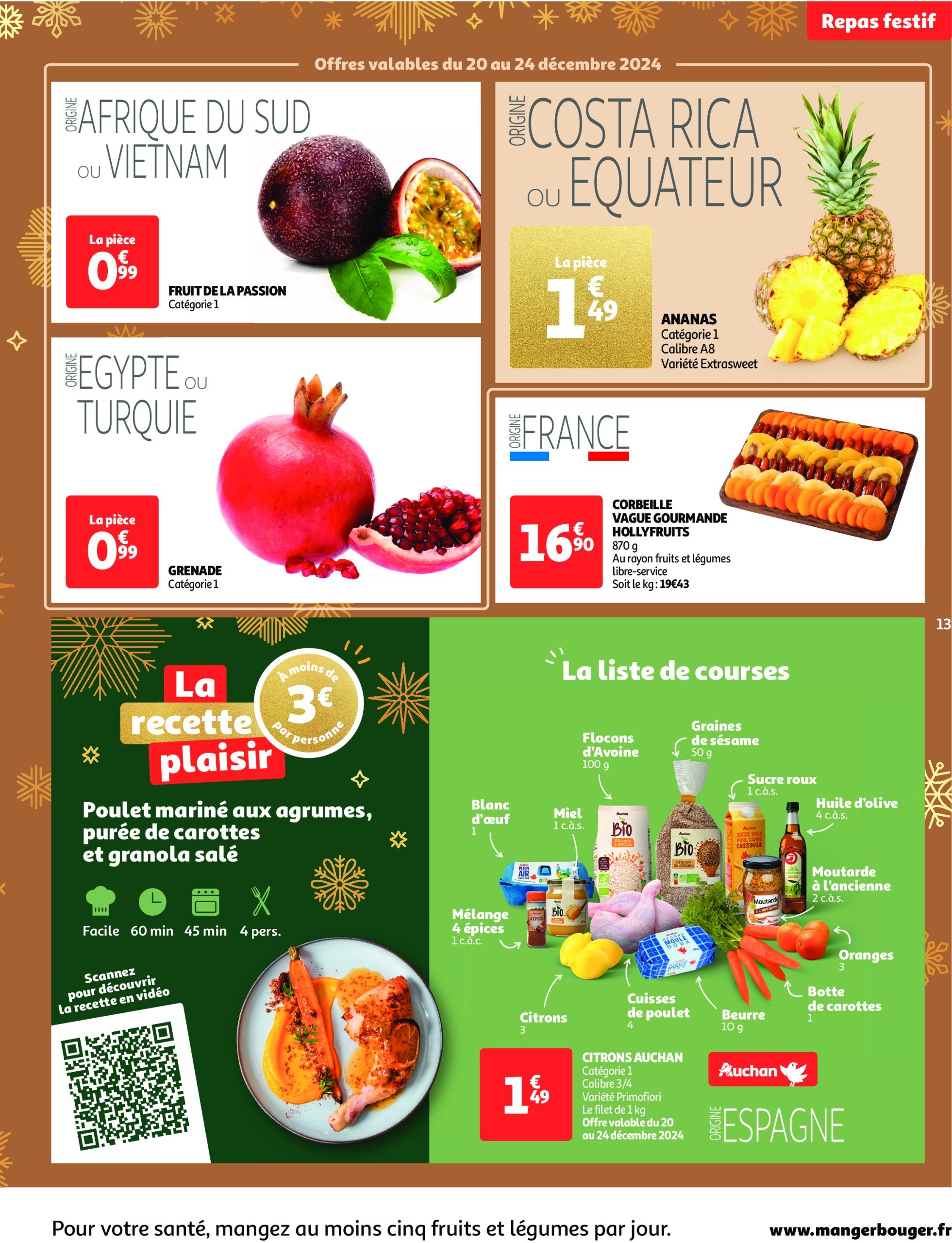 auchan - Catalogue Auchan supermarché - Fêtons Noël dans votre super valable dès 17/12 - 24/12 - page: 13