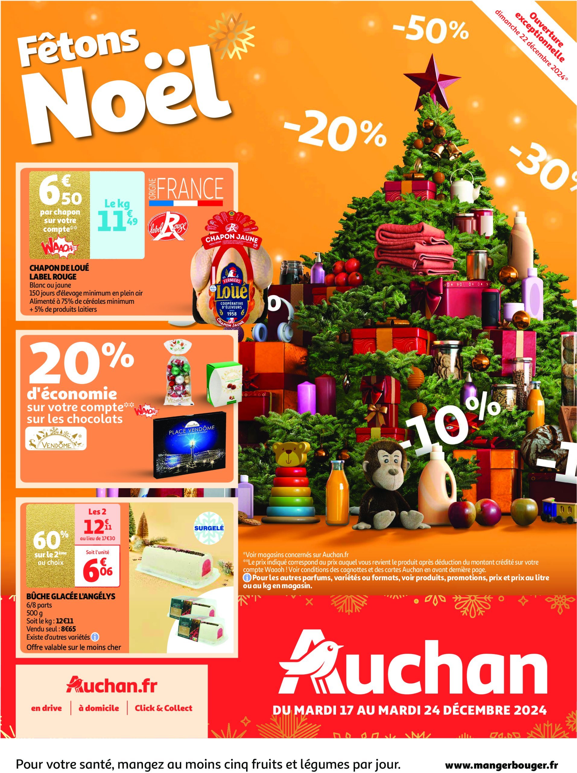 auchan - Catalogue Auchan - Fêtons Noël valable dès 17/12 - 24/12