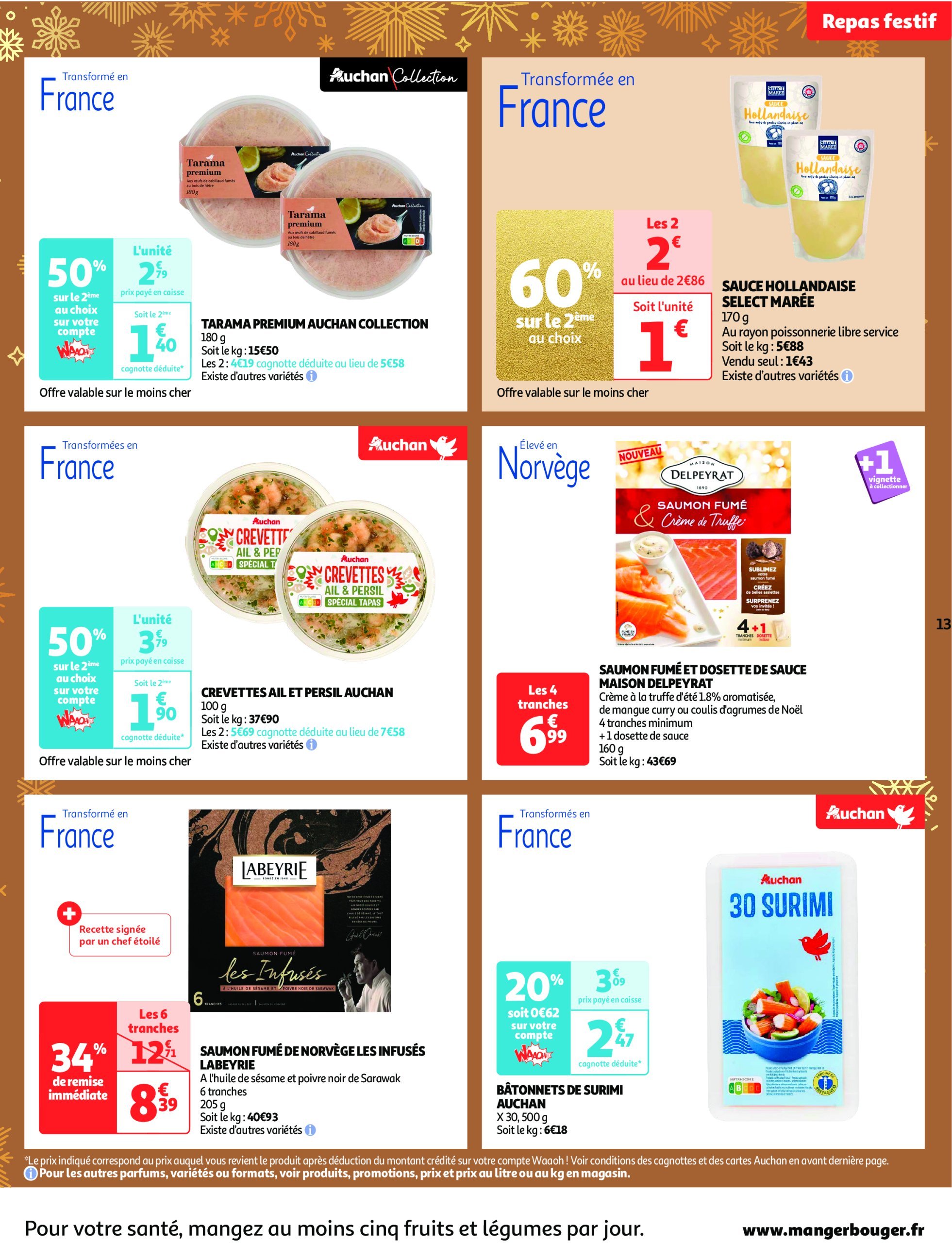 auchan - Catalogue Auchan - Fêtons Noël valable dès 17/12 - 24/12 - page: 13