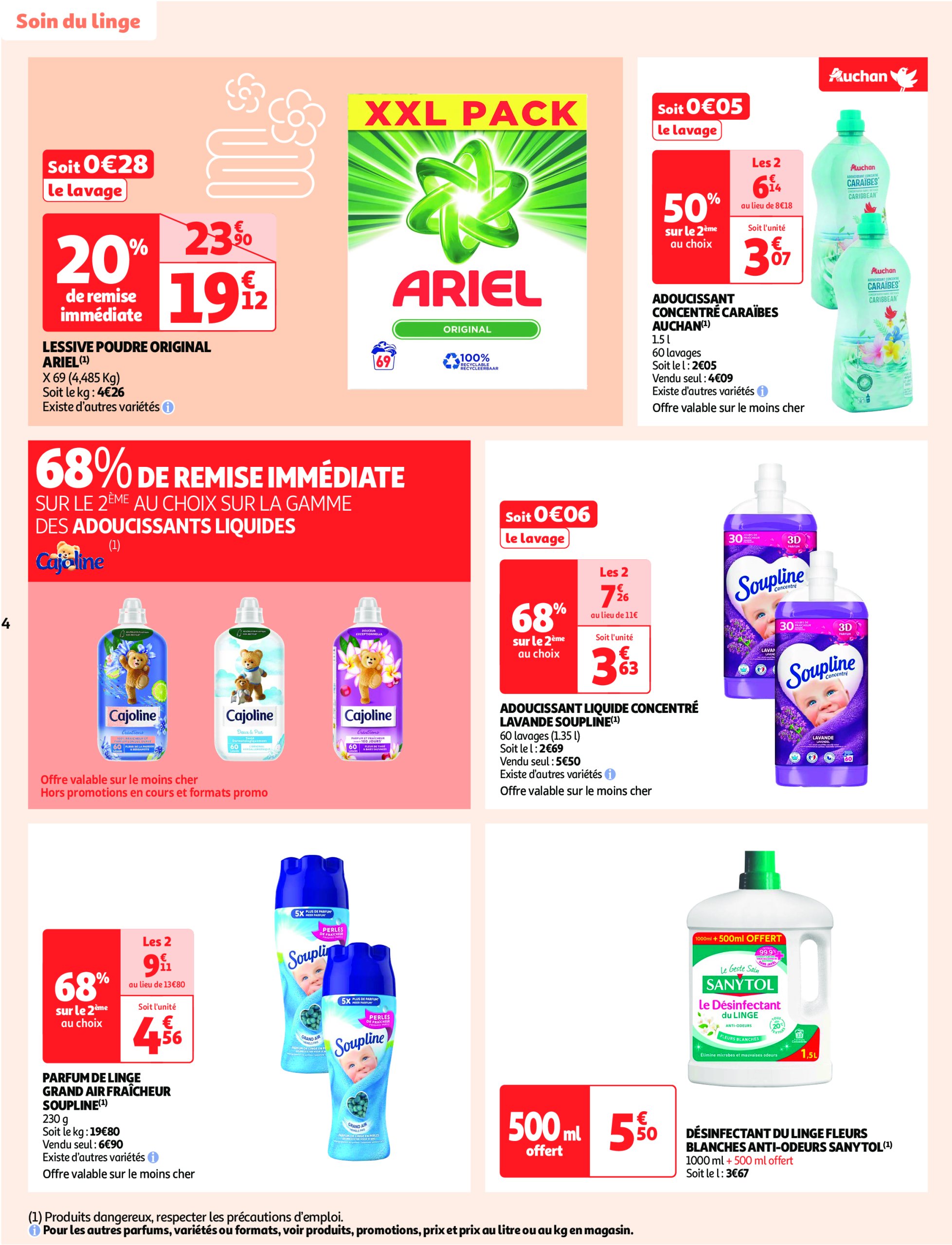 auchan - Catalogue Auchan supermarché - Cap sur le blanc, changez de décor à prix mini dans votre super valable dès 26/12 - 07/01 - page: 4