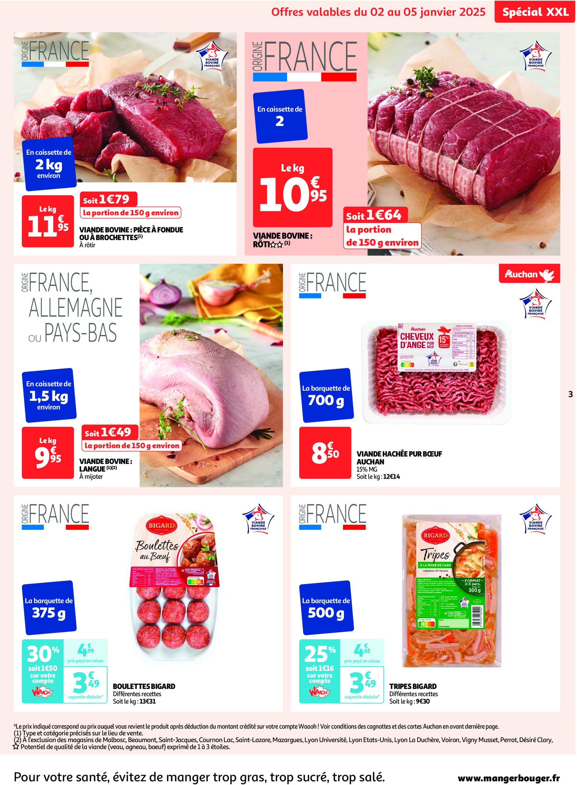 auchan - Catalogue Auchan Supermaché - Spécial XXL valable dès 02/01 - 11/01 - page: 3