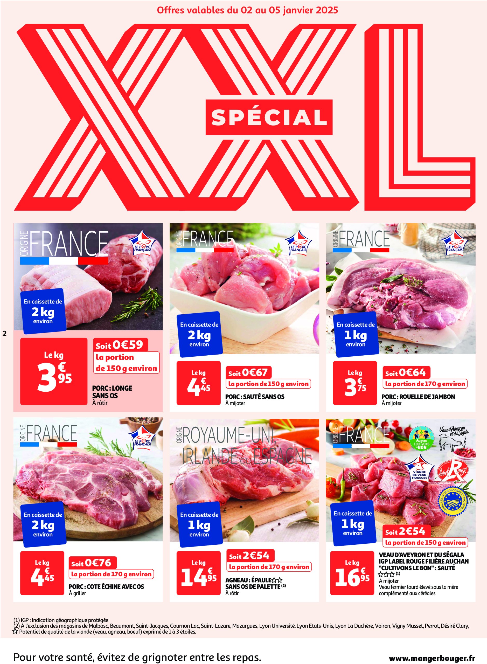 auchan - Catalogue Auchan Supermaché - Spécial XXL valable dès 02/01 - 11/01 - page: 2