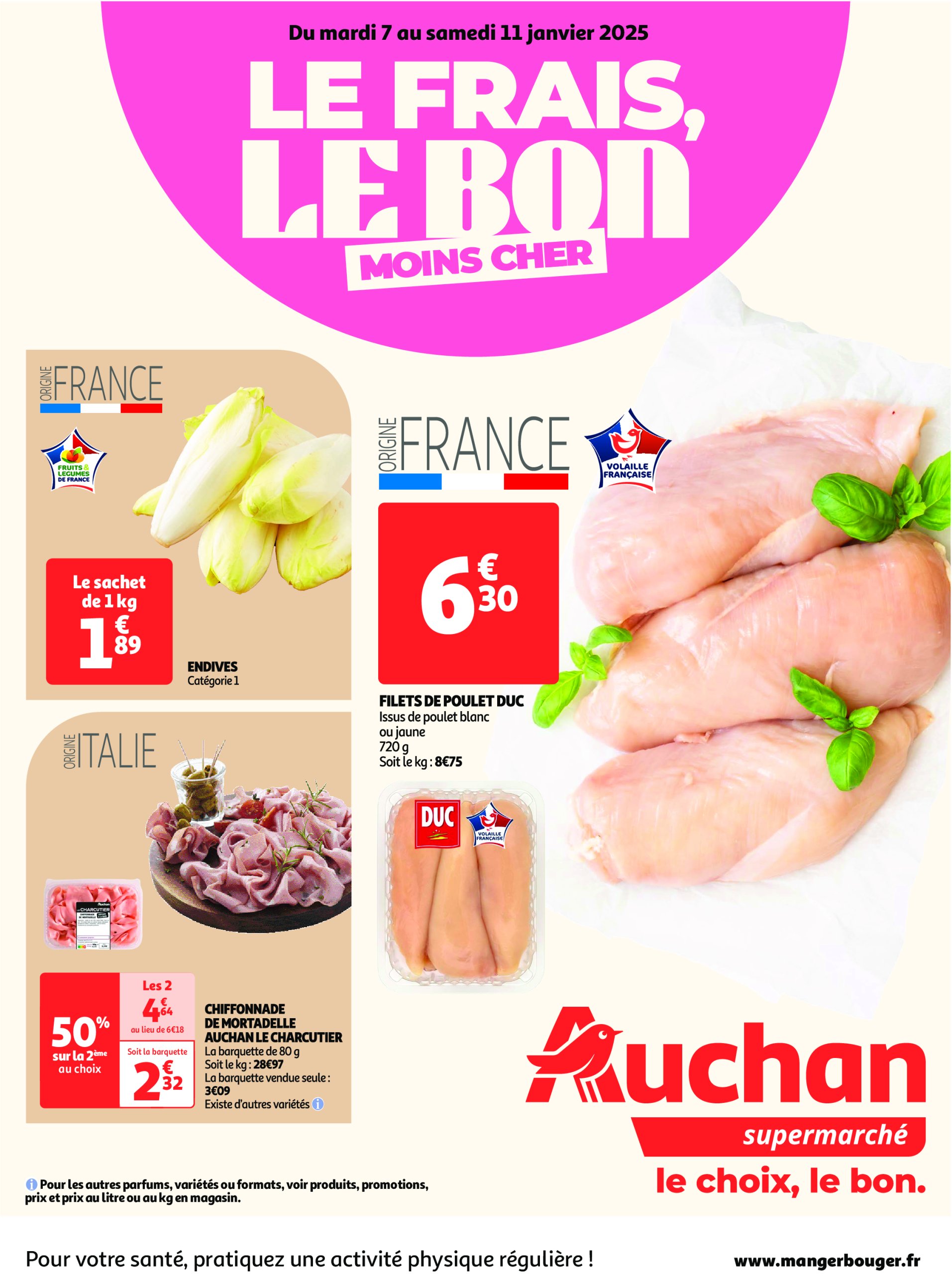 auchan - Catalogue Auchan Supermarché - Le frais, le bon moins cher valable dès 07/01 - 11/01