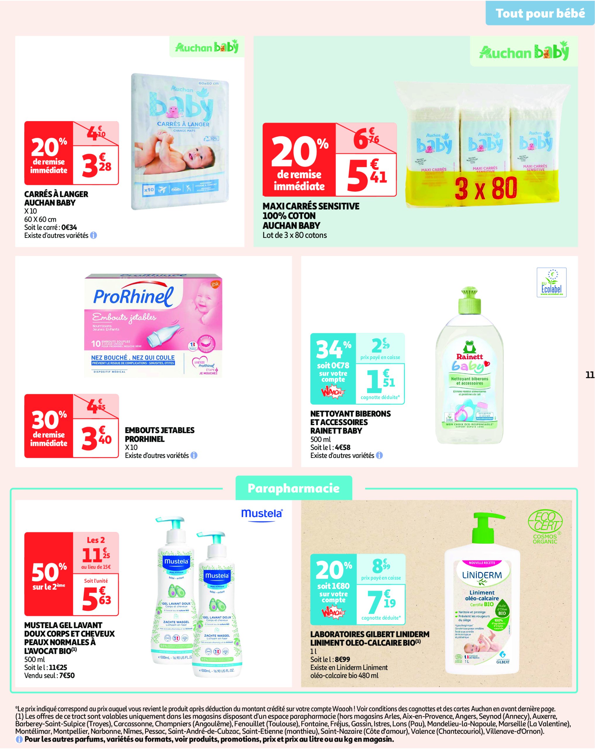 auchan - Catalogue Auchan - Des prix bas dès les premiers pas valable dès 07/01 - 19/01 - page: 11