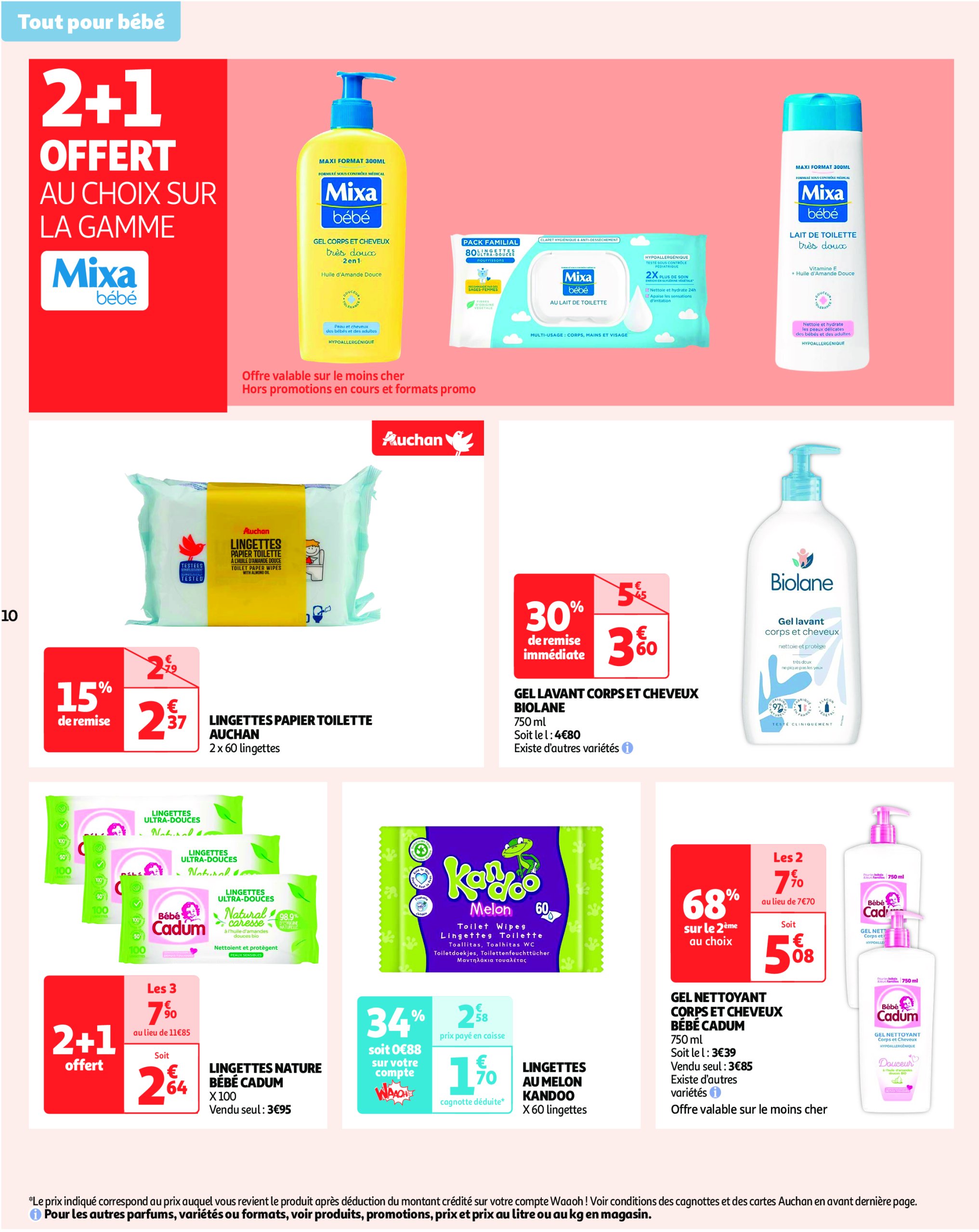 auchan - Catalogue Auchan - Des prix bas dès les premiers pas valable dès 07/01 - 19/01 - page: 10