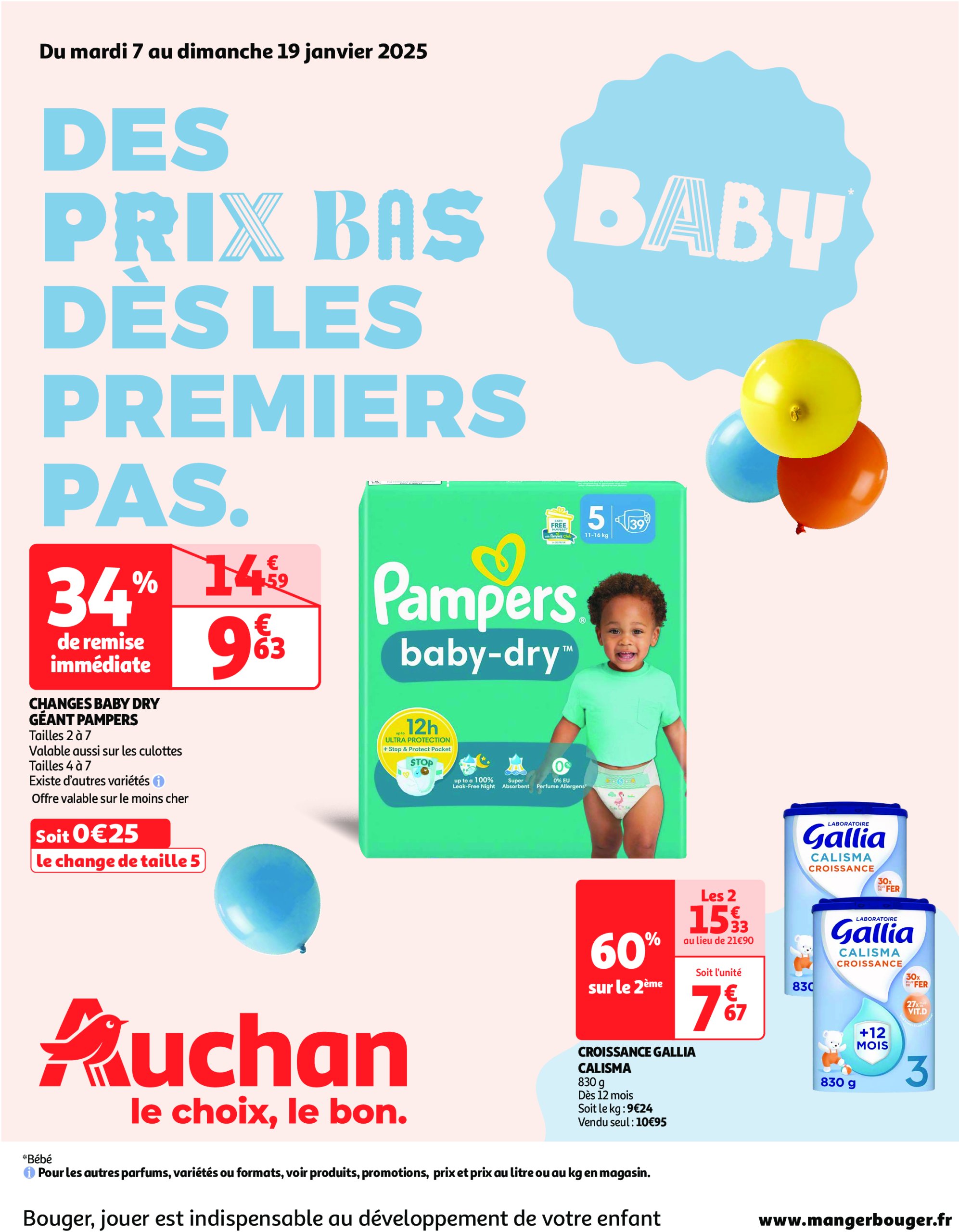 auchan - Catalogue Auchan - Des prix bas dès les premiers pas valable dès 07/01 - 19/01