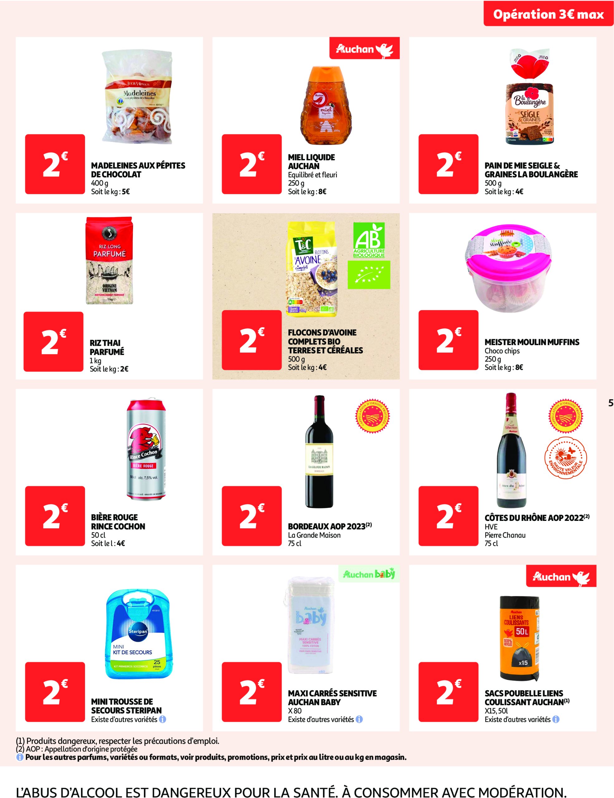 auchan - Catalogue Auchan supermarché - C'est parti pour une année moins chère sans votre super valable dès 14/01 - 25/01 - page: 5