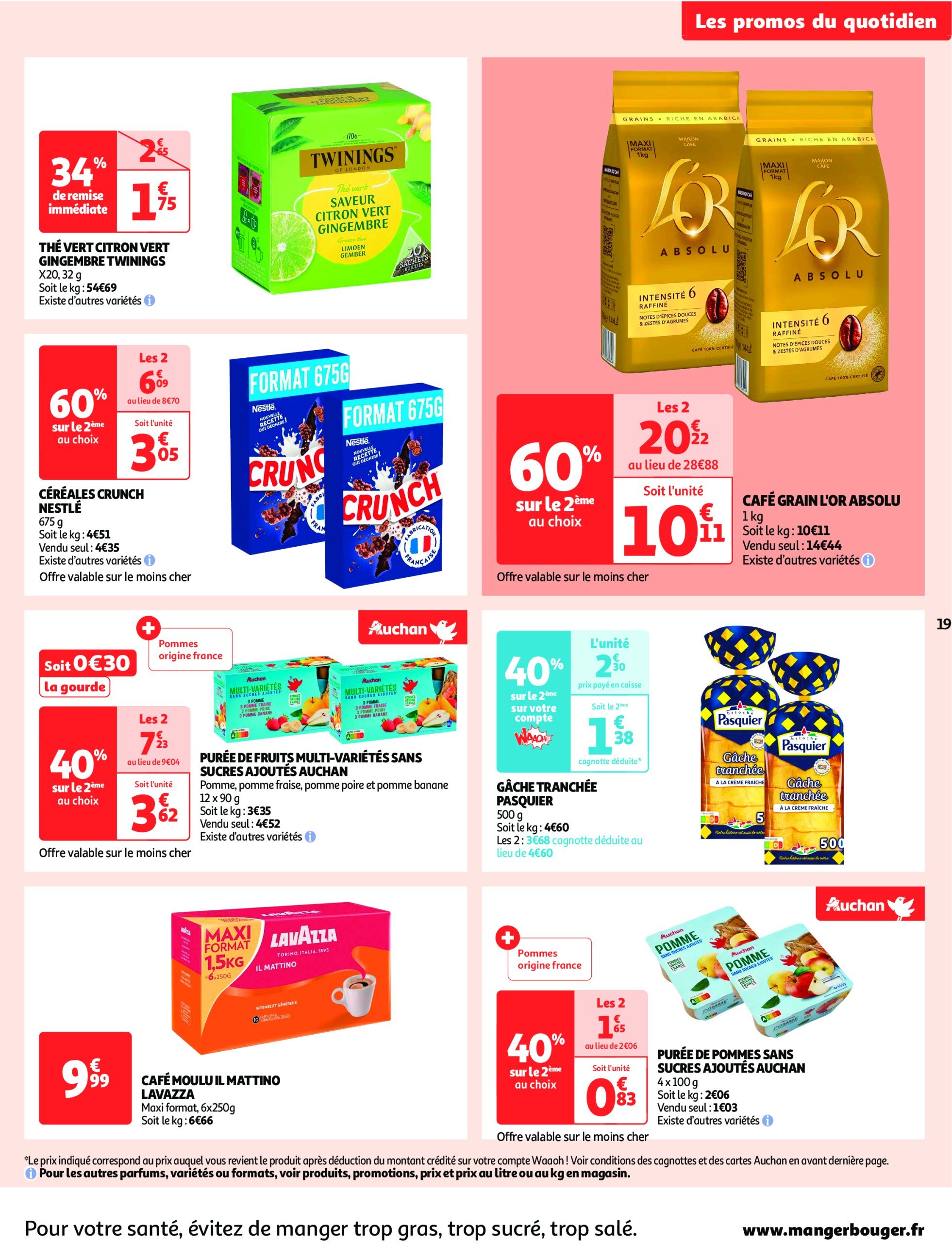 auchan - Catalogue Auchan supermarché - C'est parti pour une année moins chère sans votre super valable dès 14/01 - 25/01 - page: 19