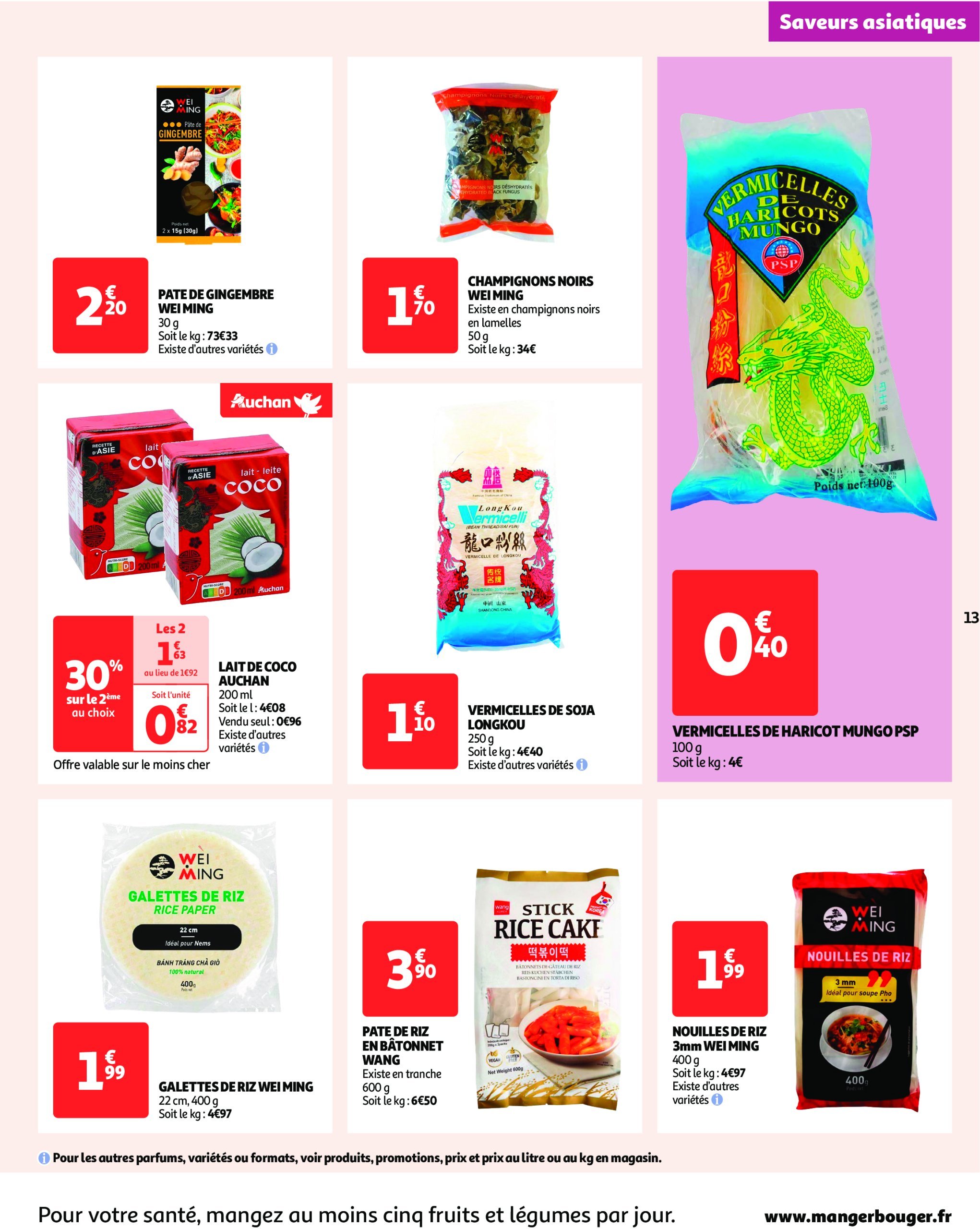 auchan - Catalogue Auchan - On peut aller très loin avec des prix bas valable dès 14/01 - 29/01 - page: 13