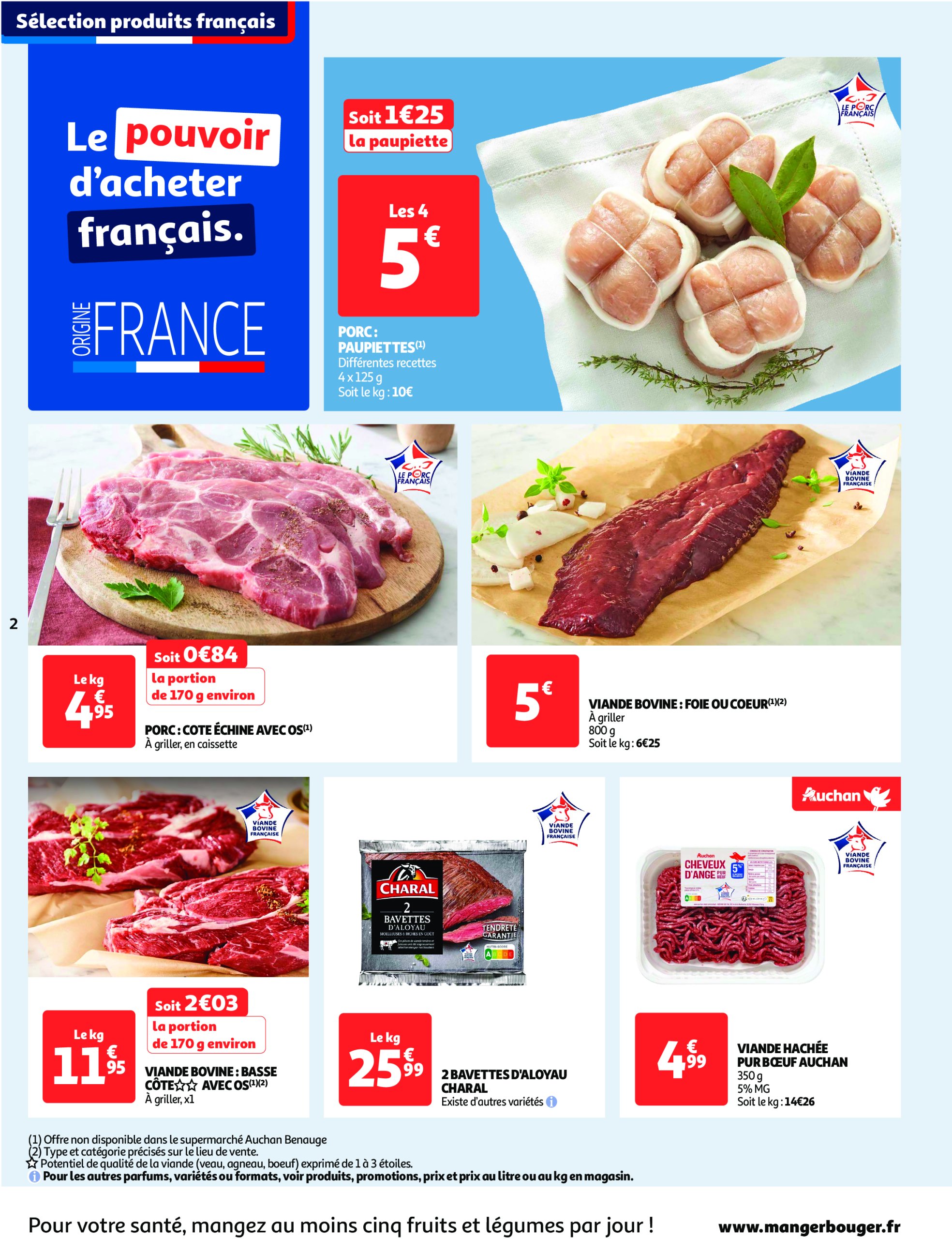 auchan - Catalogue Auchan supermarché - Le frais, le bon moins cher valable dès 21/01 - 25/01 - page: 2