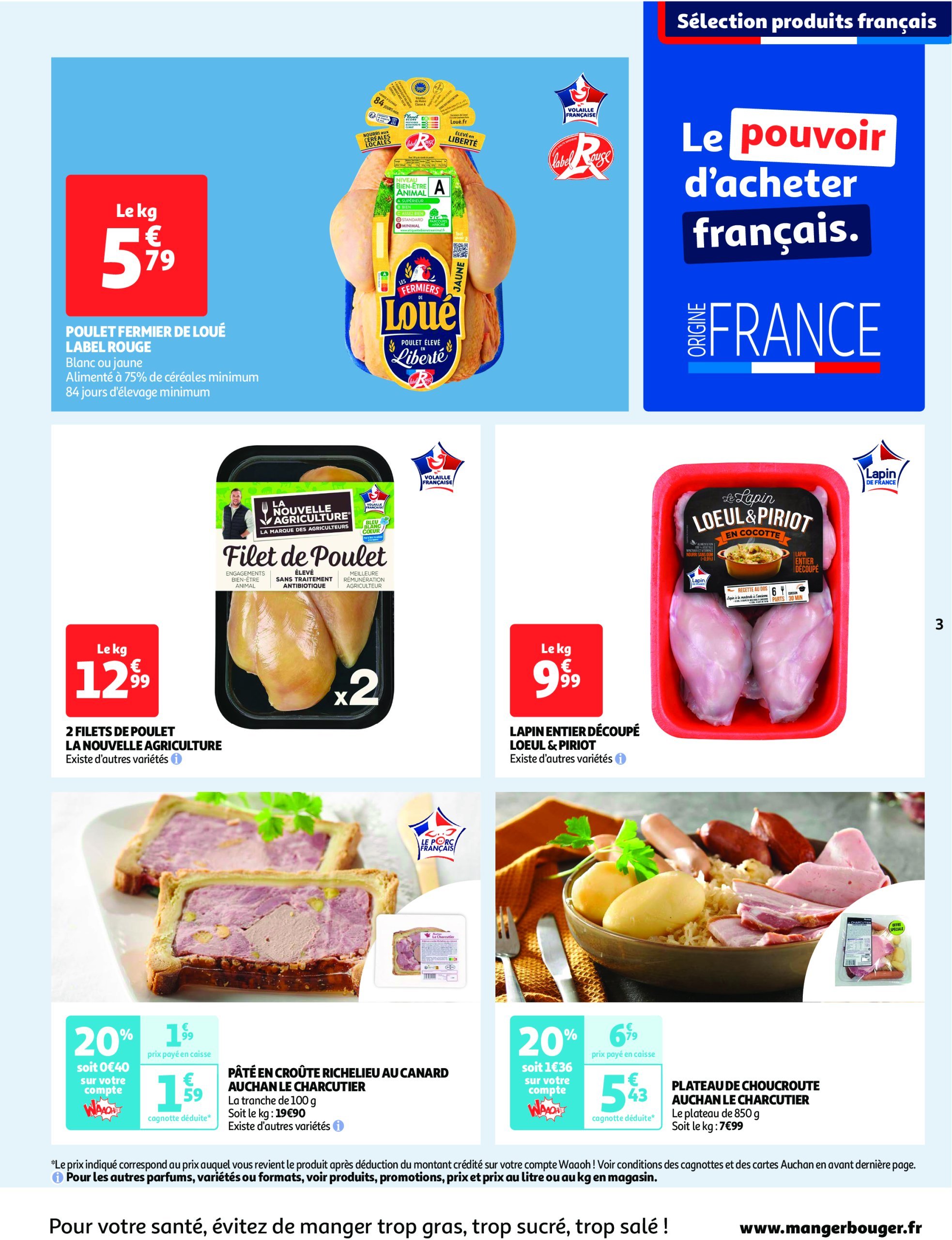 auchan - Catalogue Auchan supermarché - Le frais, le bon moins cher valable dès 21/01 - 25/01 - page: 3