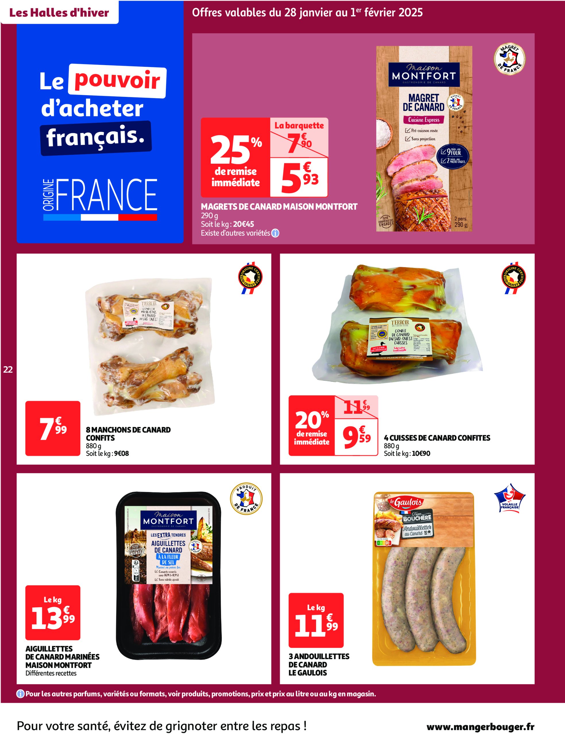 auchan - Catalogue Auchan supermarché - Des prix aussi bas, c'est le Top dans votre super valable dès 28/01 - 08/02 - page: 22