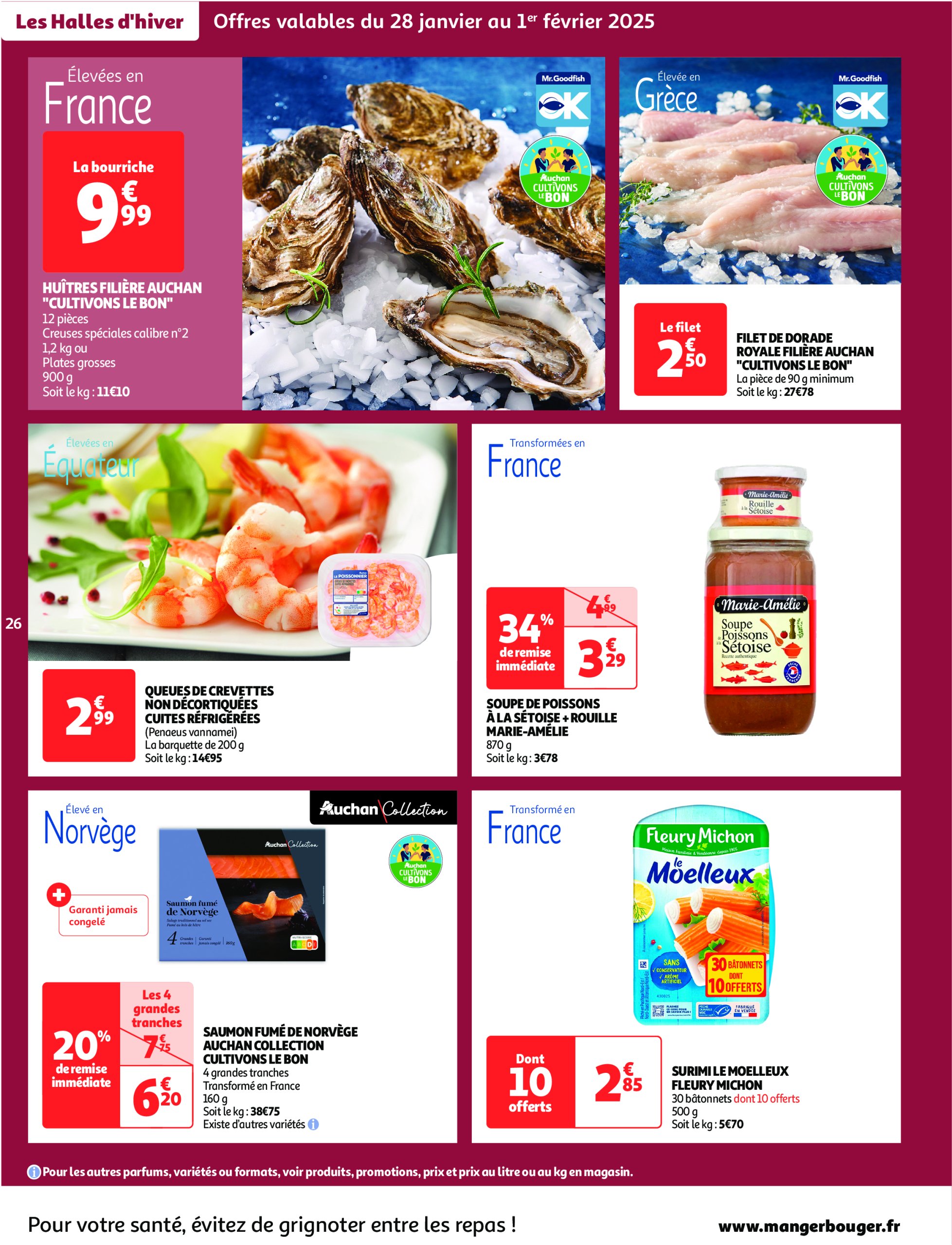 auchan - Catalogue Auchan supermarché - Des prix aussi bas, c'est le Top dans votre super valable dès 28/01 - 08/02 - page: 26