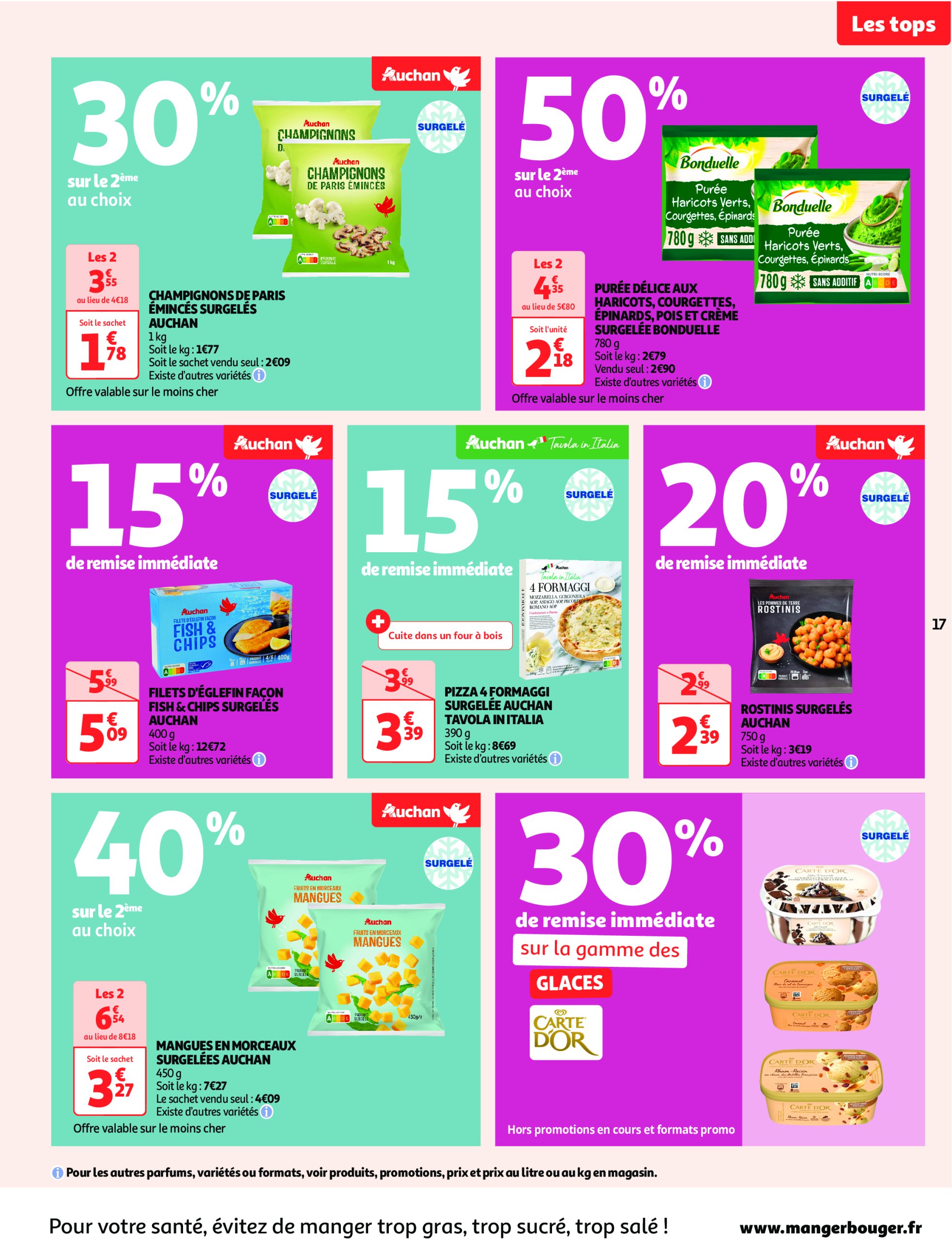 auchan - Catalogue Auchan supermarché - Des prix aussi bas, c'est le Top dans votre super valable dès 28/01 - 08/02 - page: 17