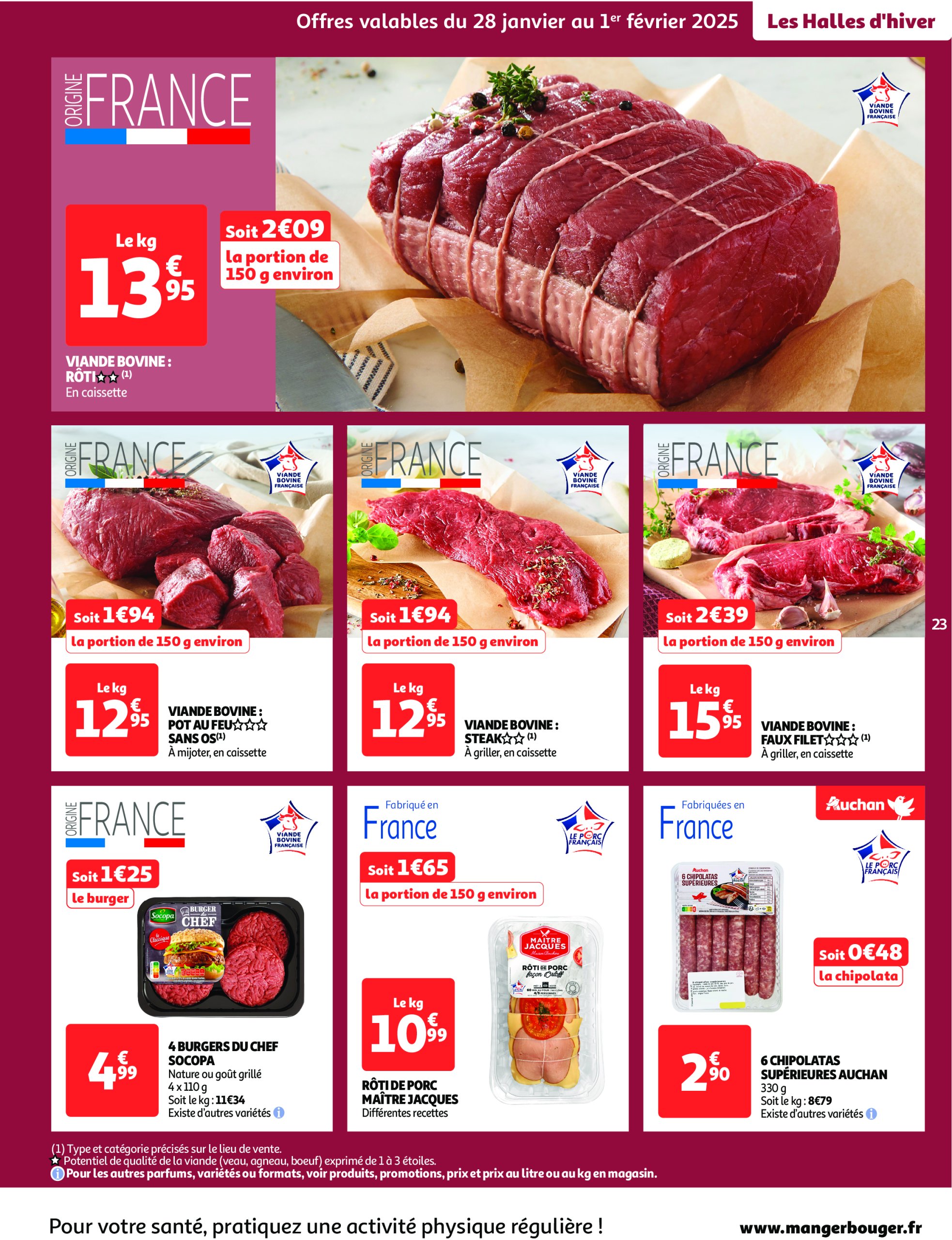 auchan - Catalogue Auchan supermarché - Des prix aussi bas, c'est le Top dans votre super valable dès 28/01 - 08/02 - page: 23